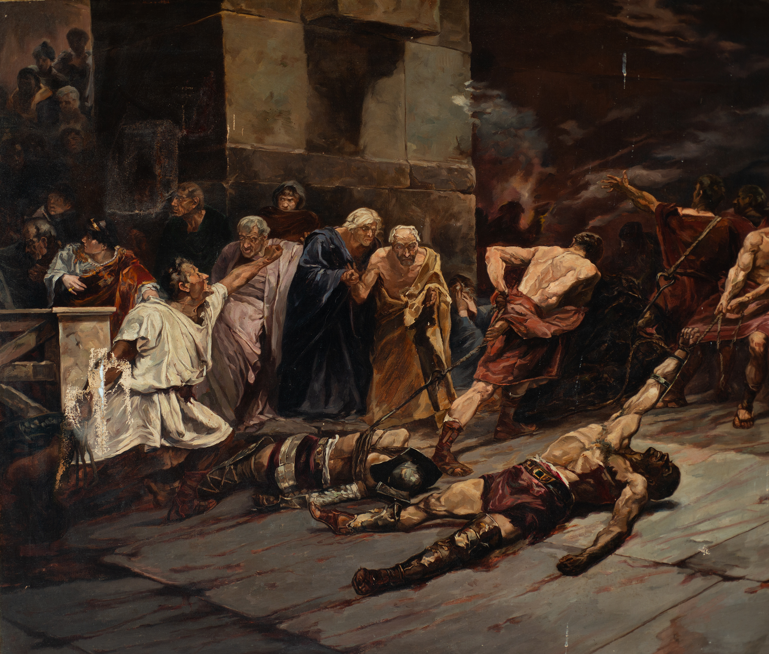 Juan Luna y Novicio (1857-1899), Boceto for "Spoliarium", Signed and Dated 1881 - Image 3 of 18