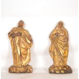 Pair of sculptures of Saint John the Evangelist and Mary, Spanish school of the 16th century