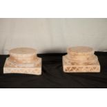 Pair of column bases in the Hellenistic style in marble