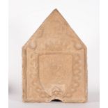 Stone for Heraldic shield, Spanish work of the XVI - XVII centuries