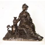 Sculpture of Goddess Ceres in Bronze, French school of the 19th century