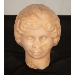 Head of a Child in marble, European school of the XIX - XX centuries