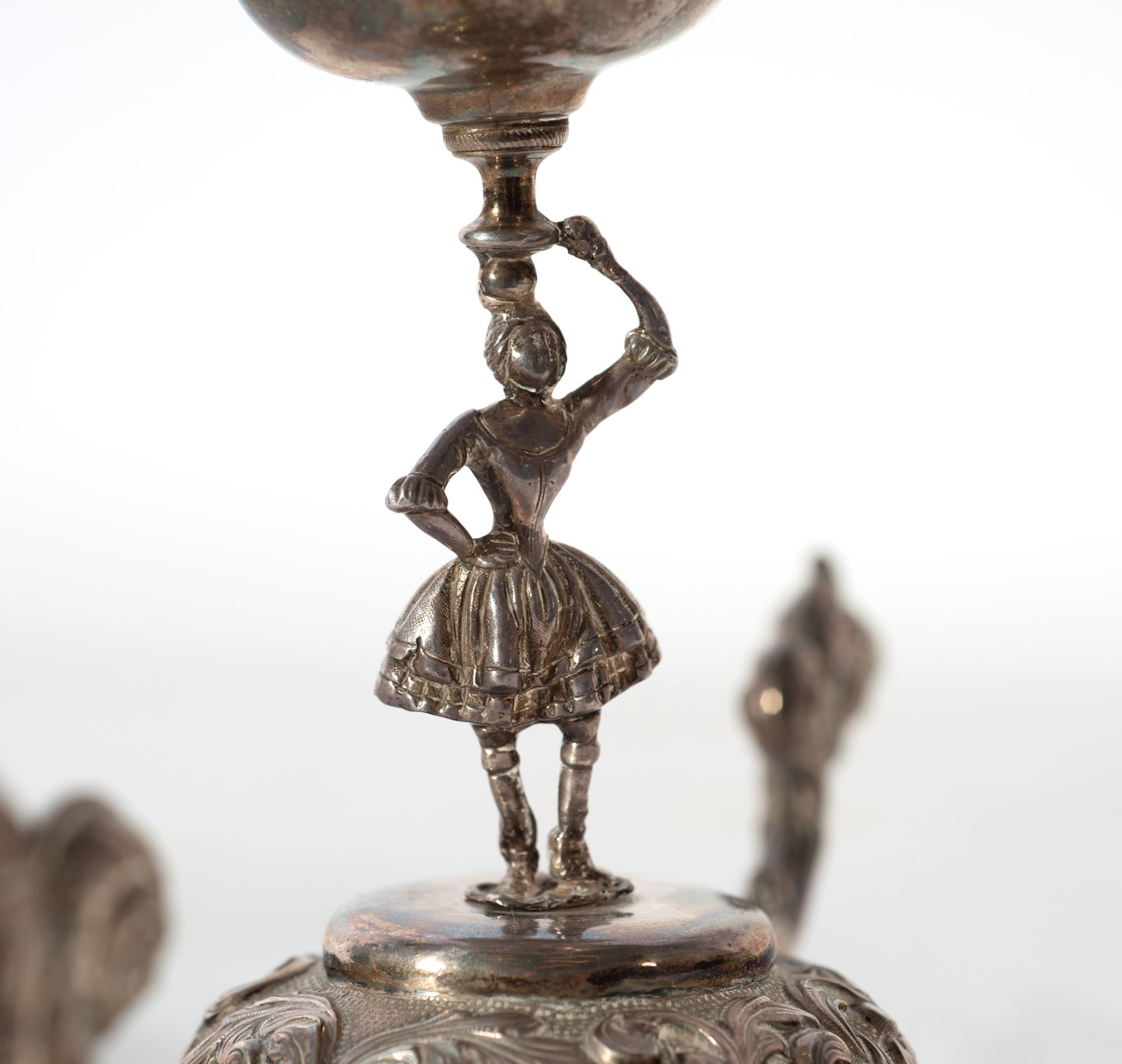 Silver cup with Peasant motif, marks of Barcelona, ​​18th - 19th century - Bild 3 aus 5