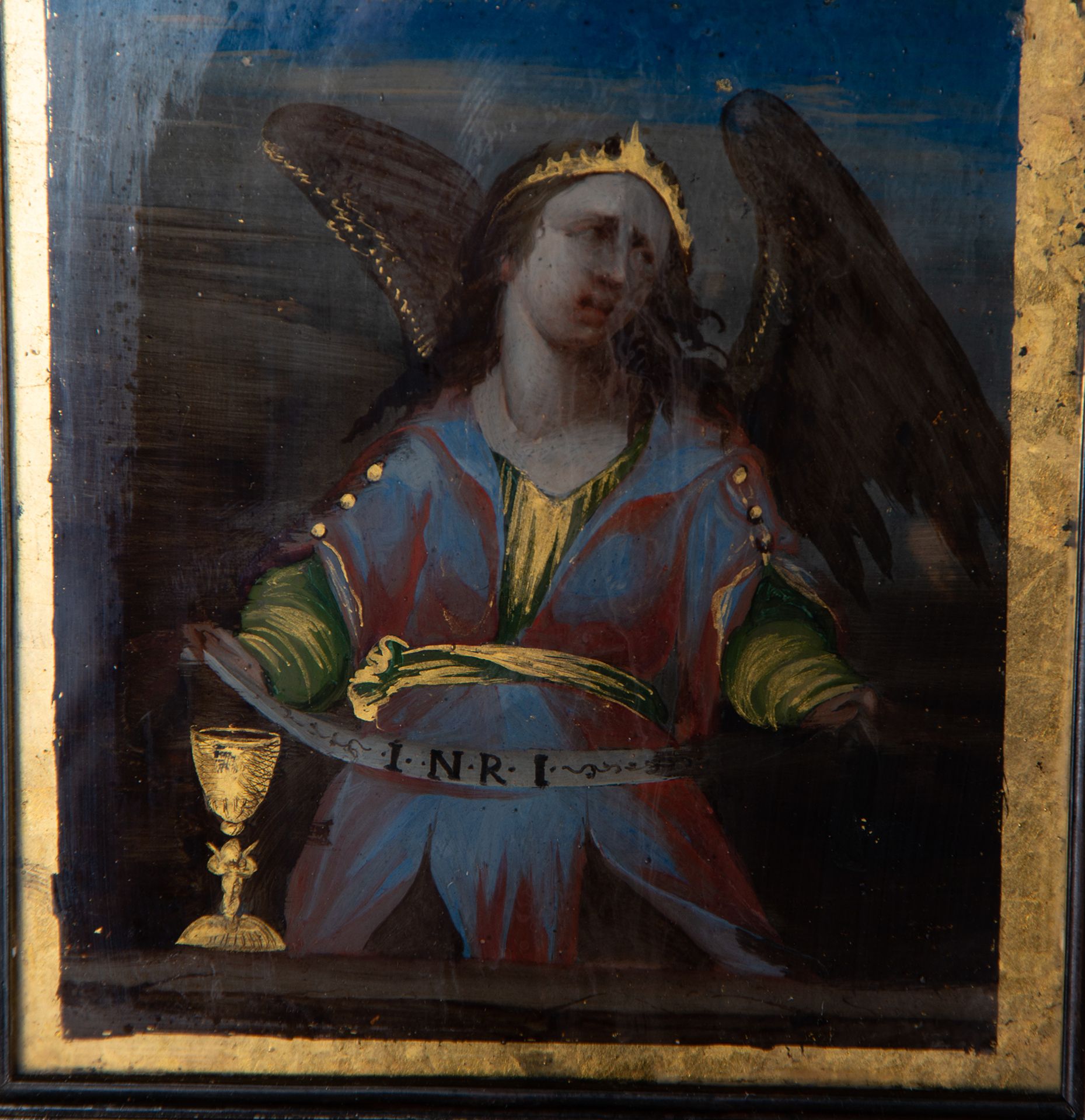 Large Neapolitan Christ in Painted Glass Niche, 17th - 18th centuries - Image 10 of 17