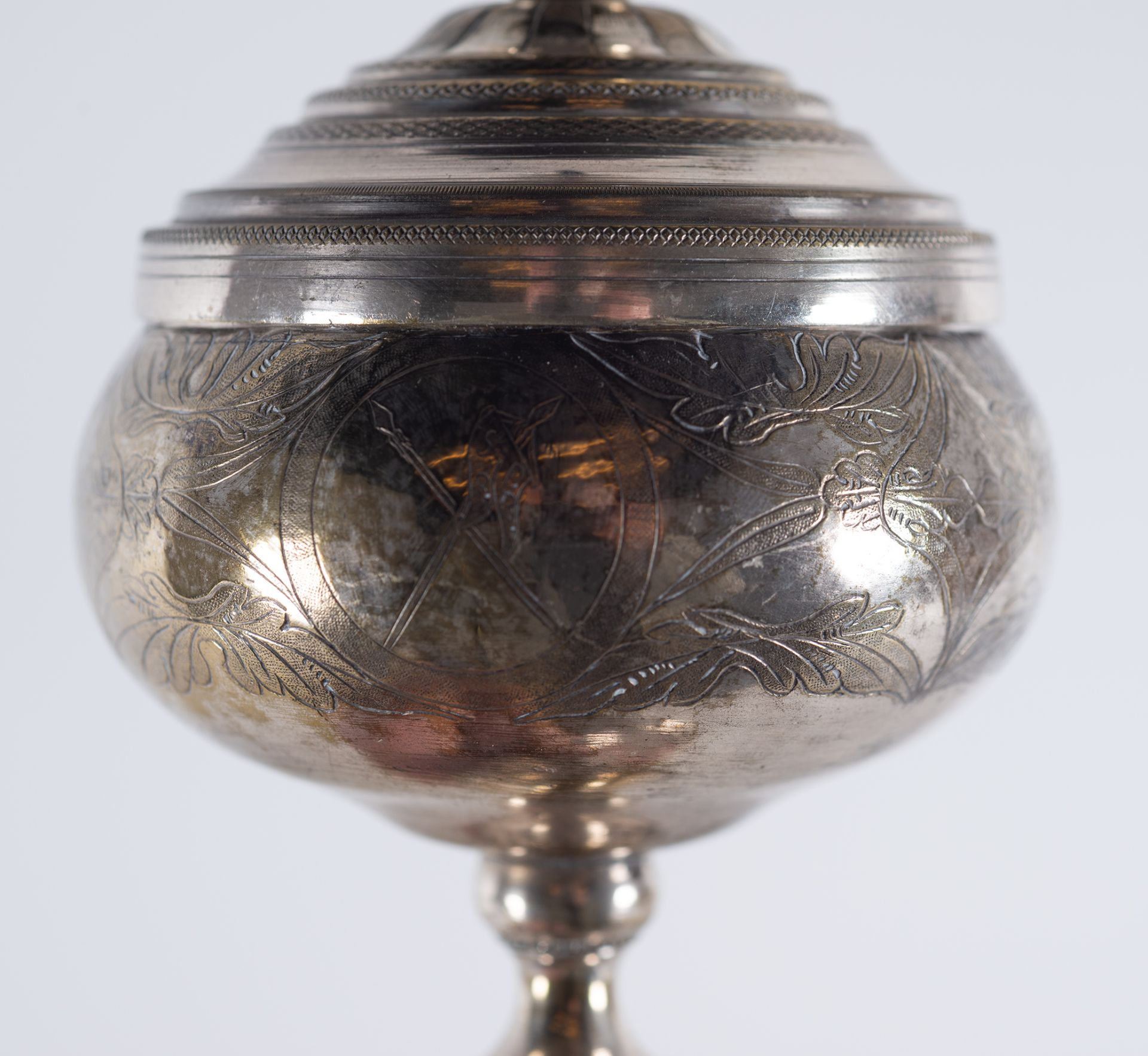 Ciborium in silver metal, 19th century - Bild 3 aus 4