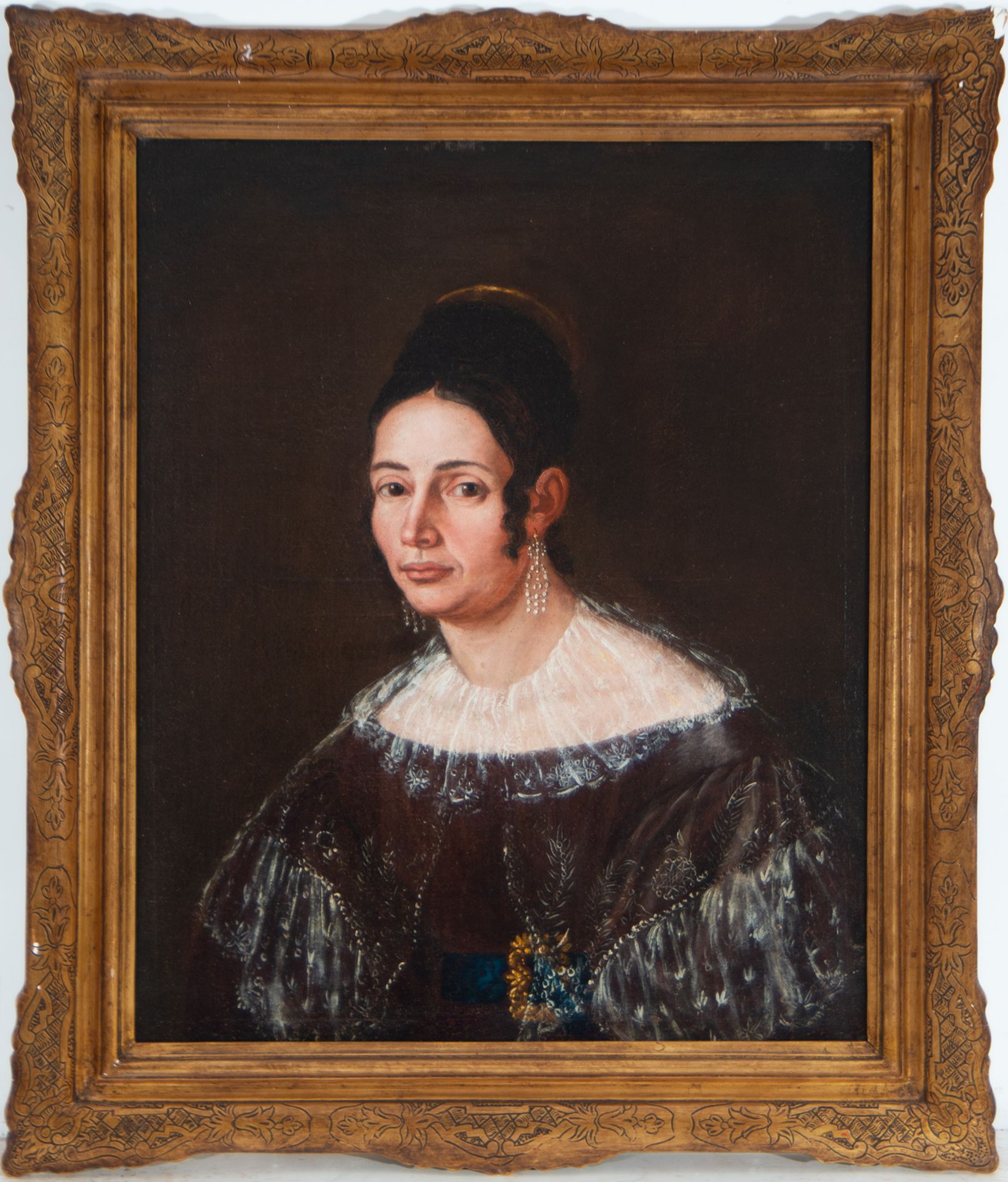 Lady portrait, 19th century Spanish school
