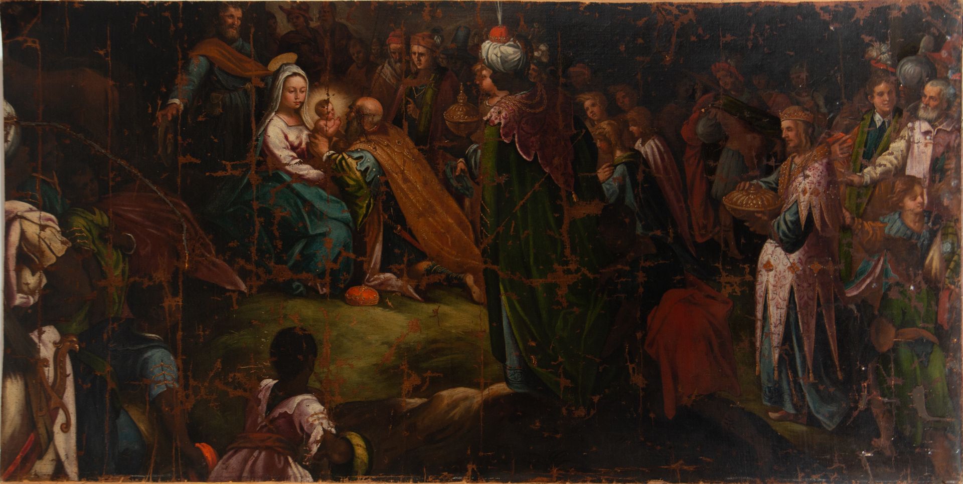 "The Adoration of the Magi", Andalusian school of the 17th century, circle of Francisco Pacheco