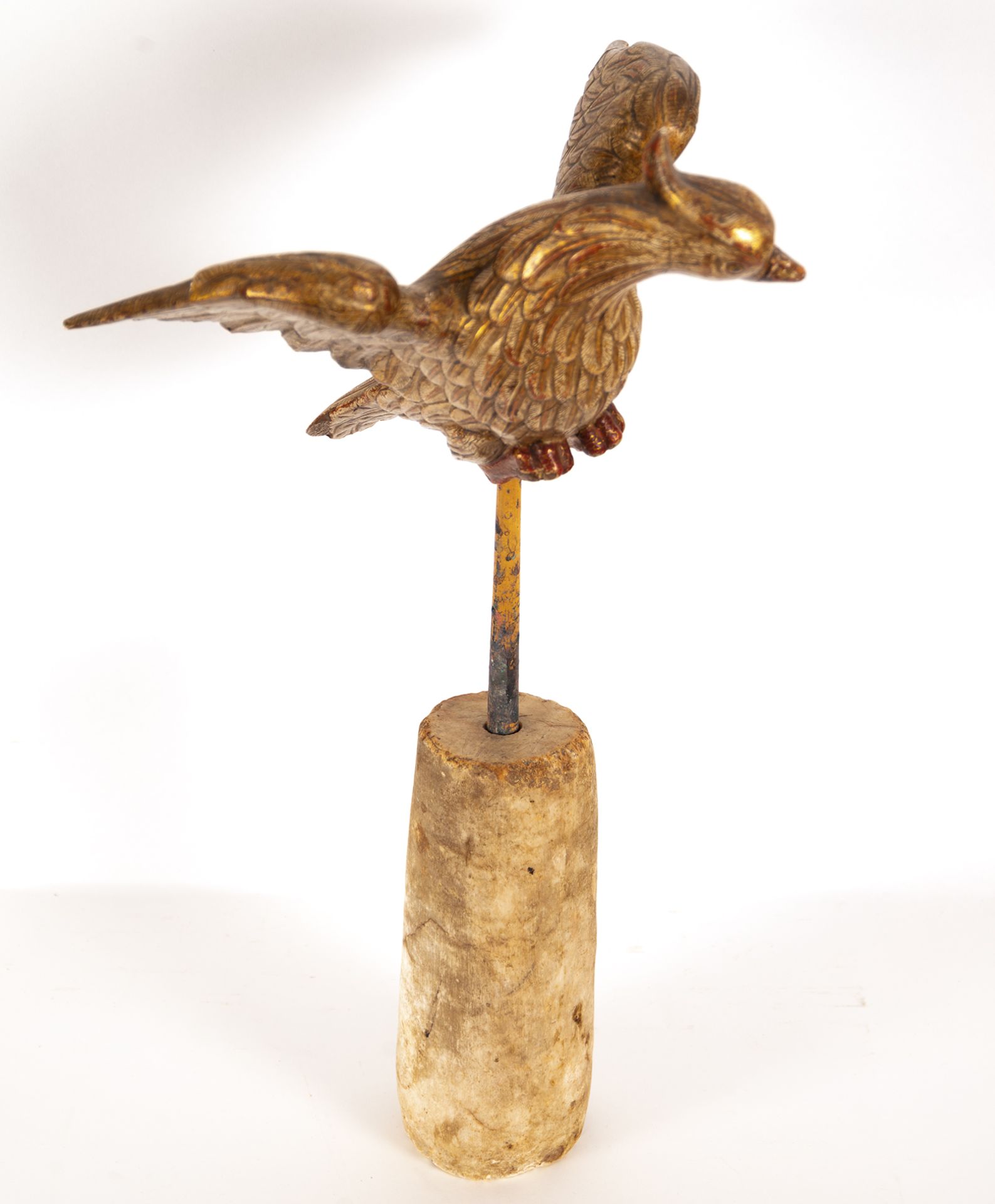 Dove representing the Holy Spirit in gilded wood, possibly Mexican colonial school, 17th century - Bild 5 aus 11