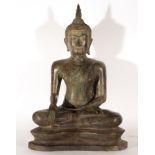 Large Burmese Buddha in Bronze, Burma (now Myanmar) century possibly 16th - 17th centuries