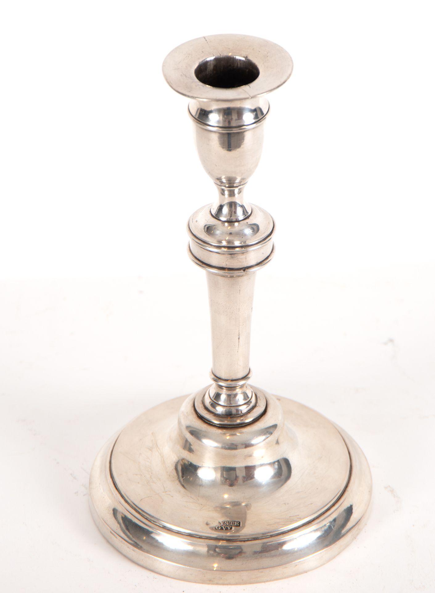 Pair of elegant silver candlesticks, Vitoria Arístegui marks, 19th century - Bild 3 aus 4