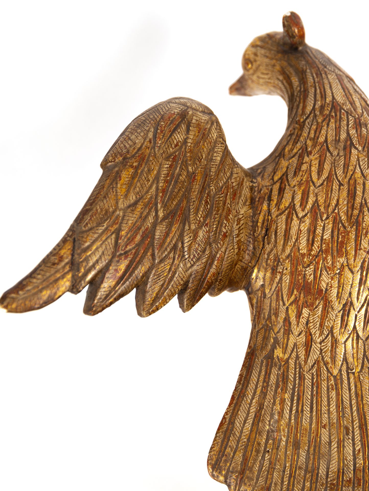 Dove representing the Holy Spirit in gilded wood, possibly Mexican colonial school, 17th century - Bild 7 aus 11