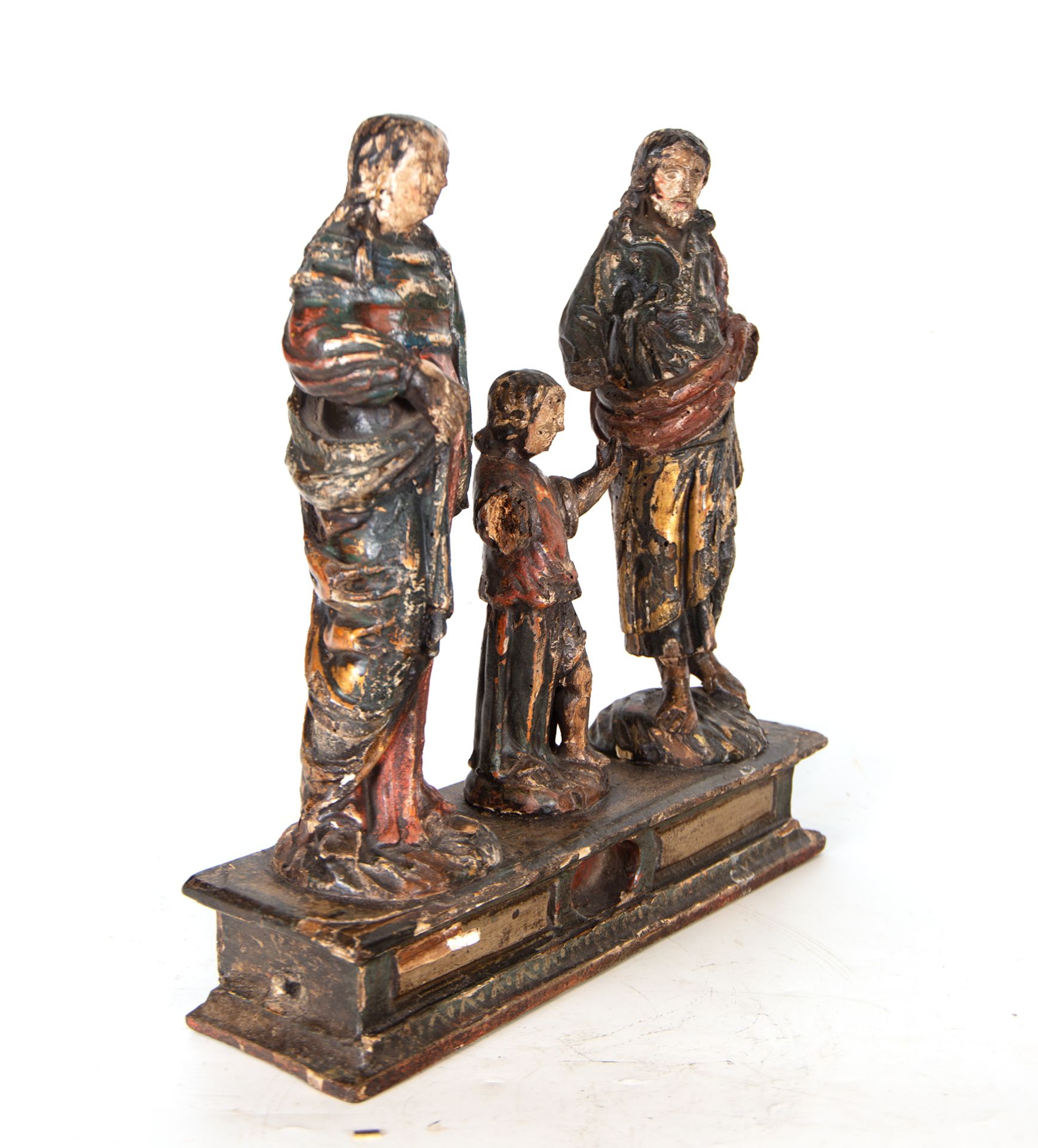 Holy Family in wood, Spanish school of the 19th century - Image 3 of 13