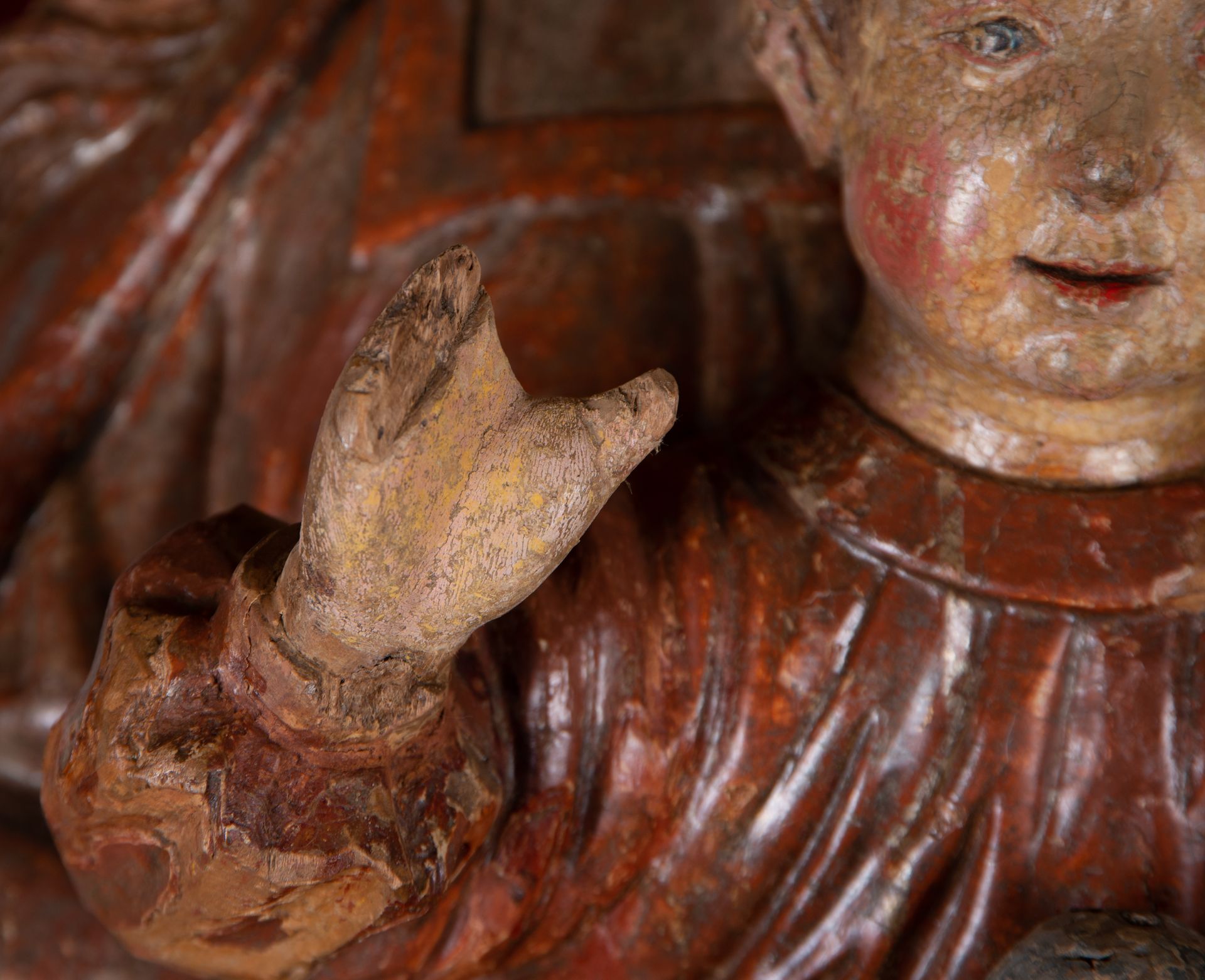 Large Virgin of Mechelen with Child in Arms, school of Mechelen, XV - XVI century - Image 4 of 18