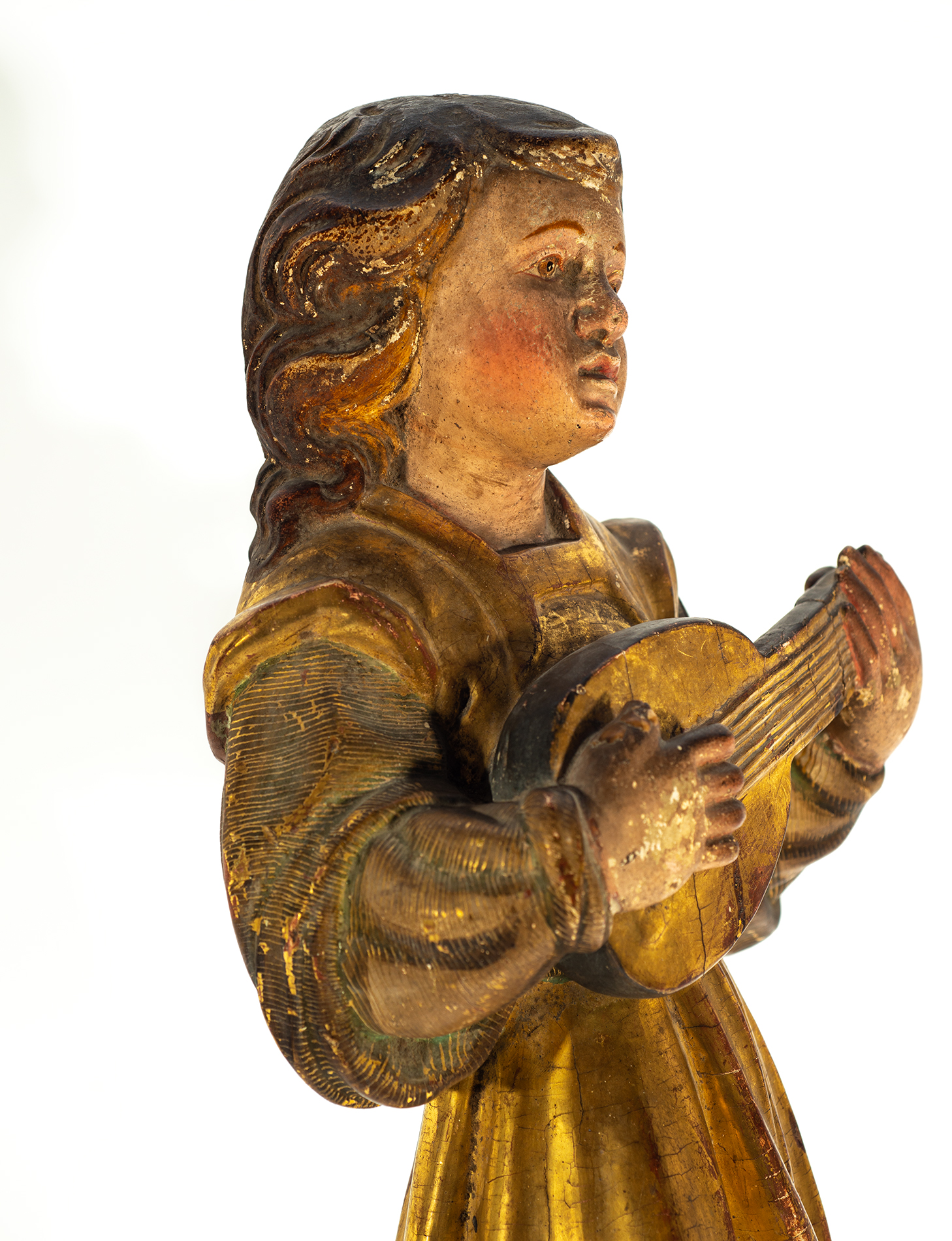 Musician angel, 17th century Spanish school - Image 5 of 5