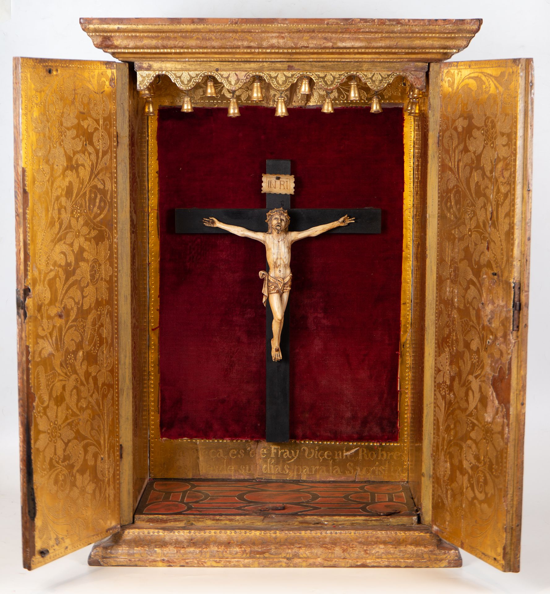 Polychrome Portable Altar with Christ in Ivory, Spain, 16th century - Image 2 of 20