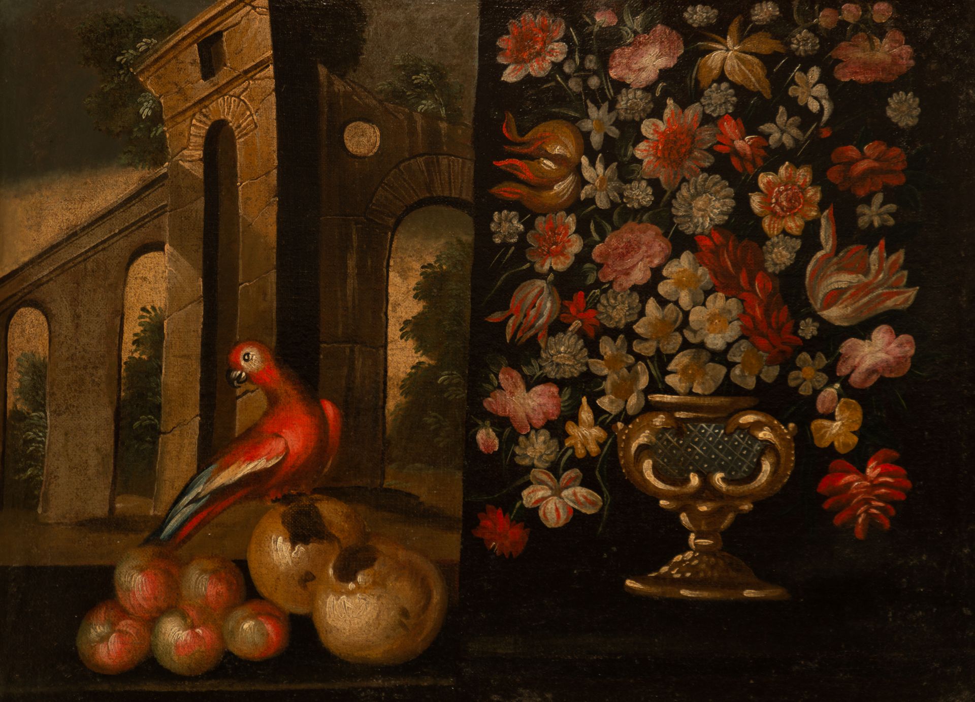 Still Life with Flowers and Parrot, 17th century Mallorca school - Bild 2 aus 7