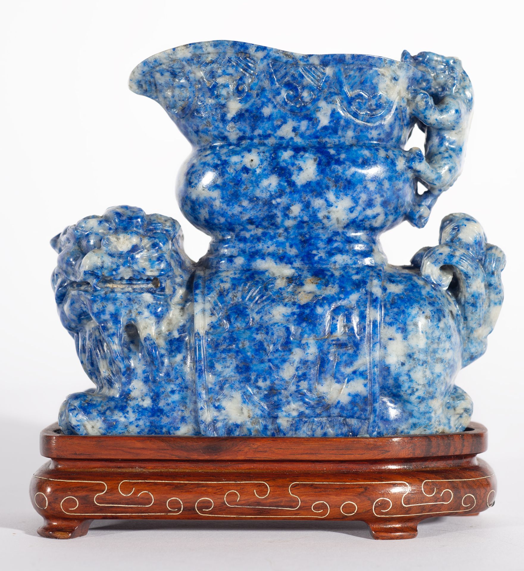 Chinese libation cup in lapis lazuli, China, early 20th century