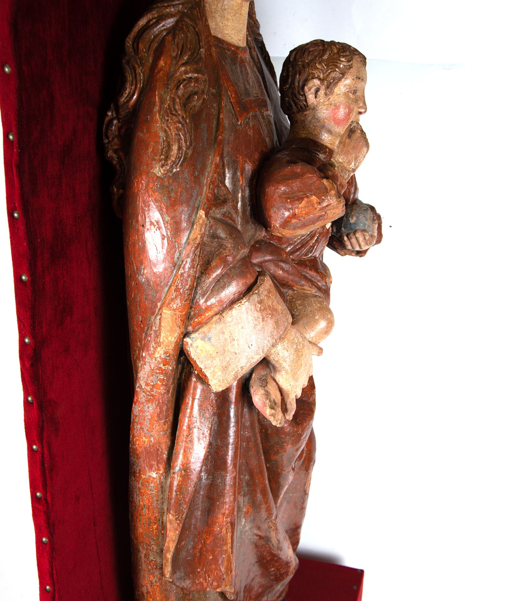 Large Virgin of Mechelen with Child in Arms, school of Mechelen, XV - XVI century - Image 13 of 18