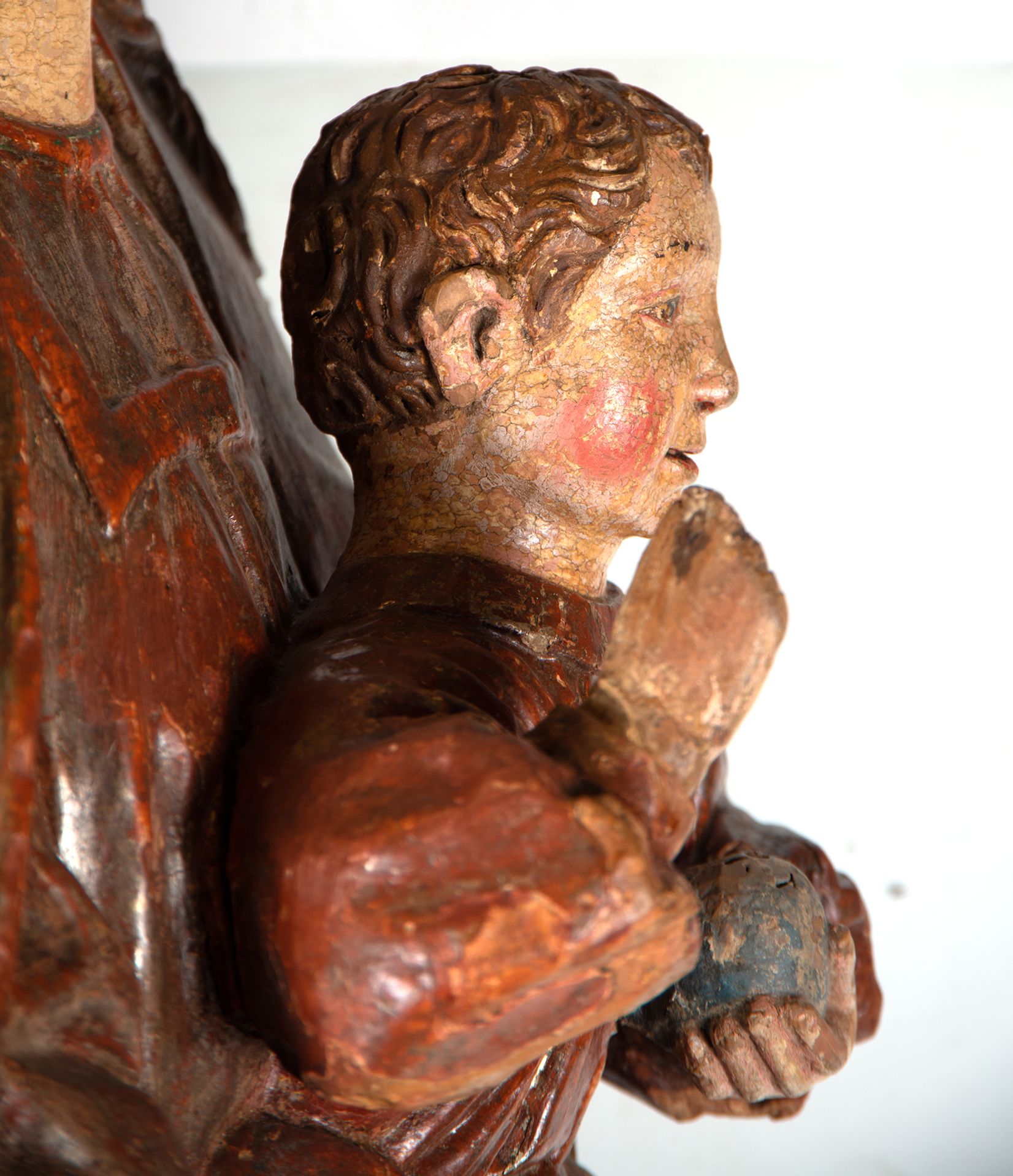 Large Virgin of Mechelen with Child in Arms, school of Mechelen, XV - XVI century - Image 12 of 18