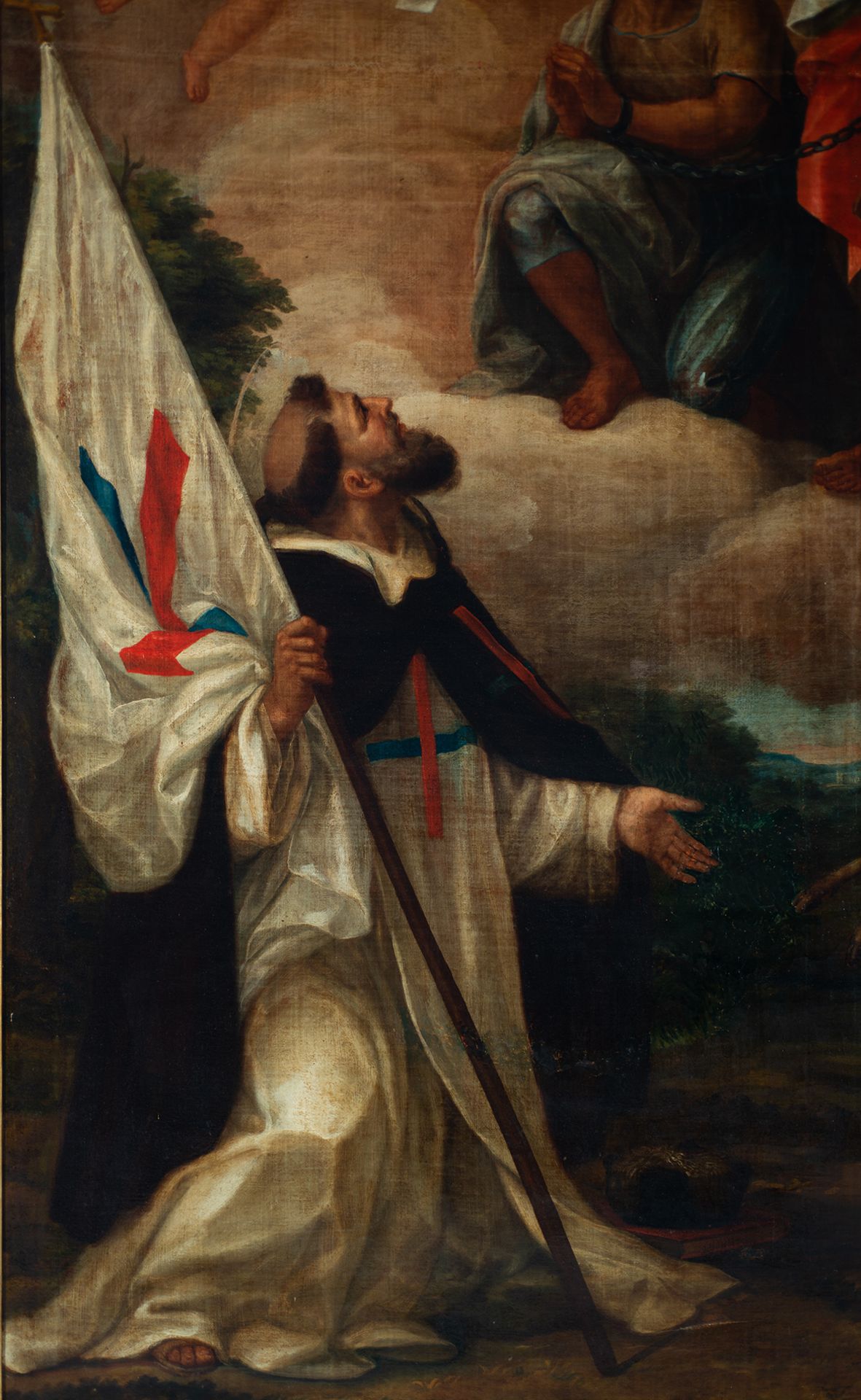 Large Trinitarian Allegory Canvas, representing San Juan de la Mata and San Félix de Valois, Catalan - Bild 3 aus 11