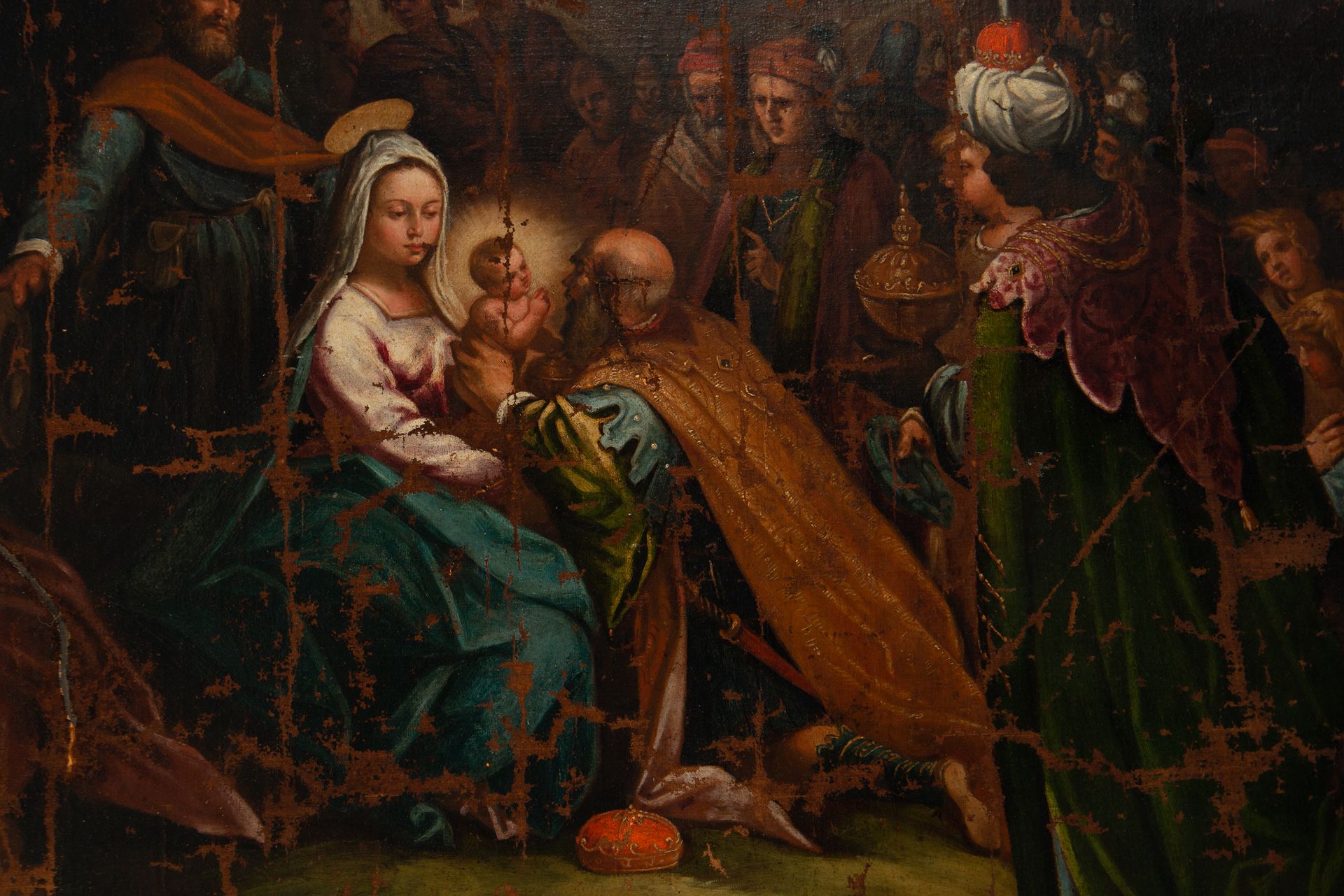 "The Adoration of the Magi", Andalusian school of the 17th century, circle of Francisco Pacheco - Bild 3 aus 6