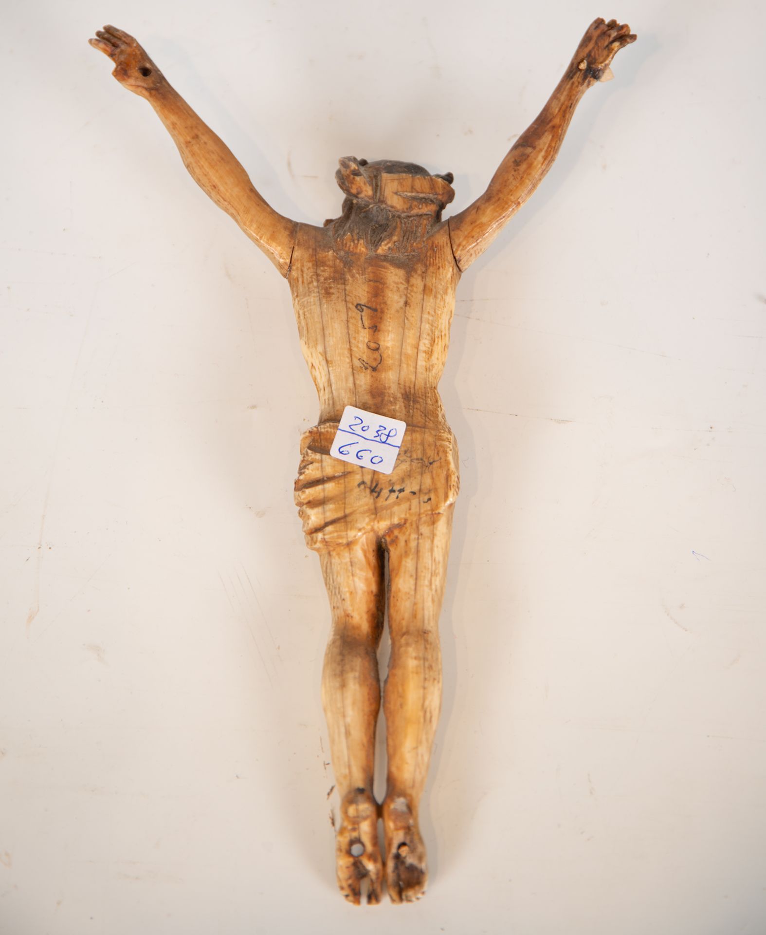 Christ in Ivory with Crown of Thorns, Spain, 17th century - Image 7 of 7