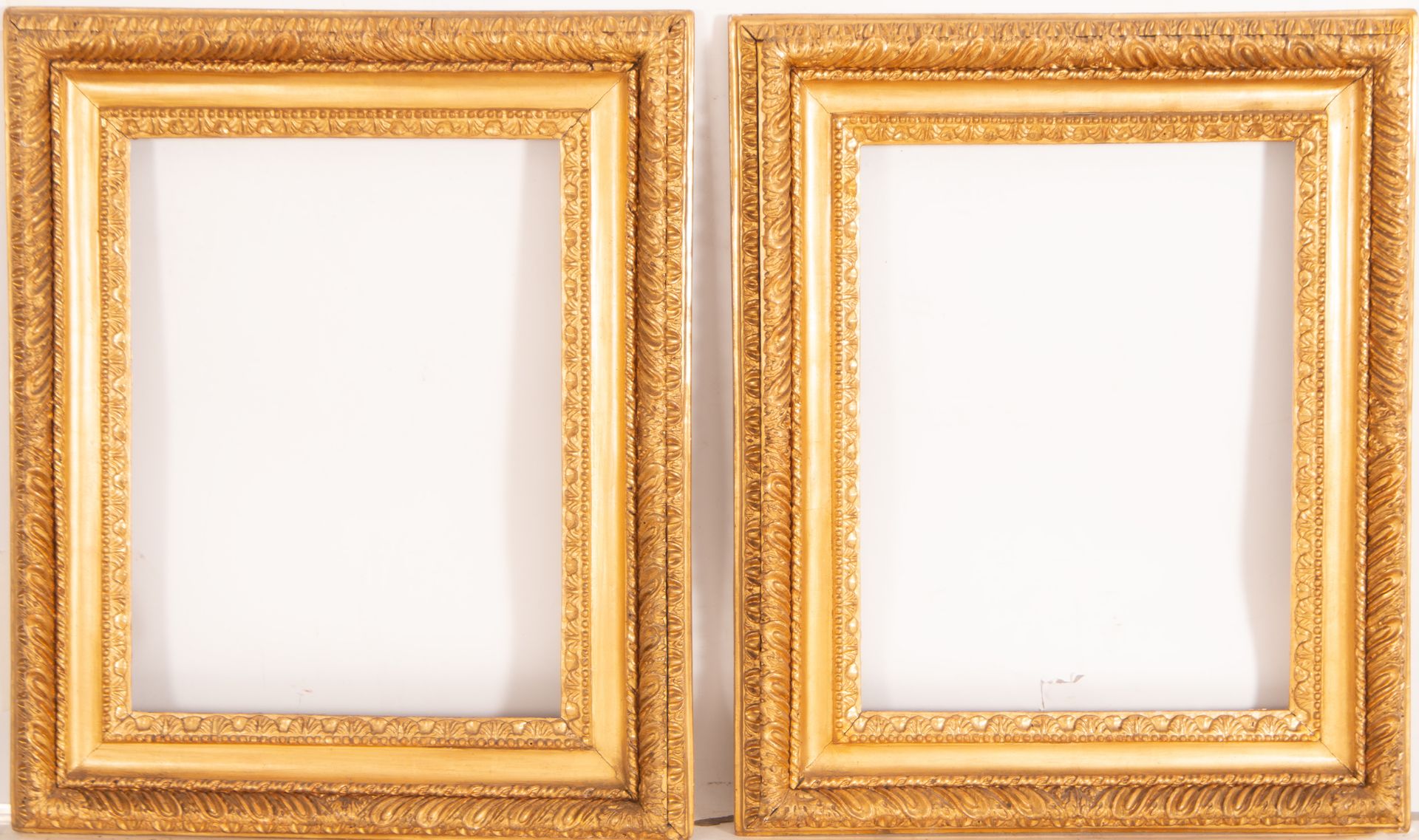 Pair of Italian Gilt Frames, 17th century