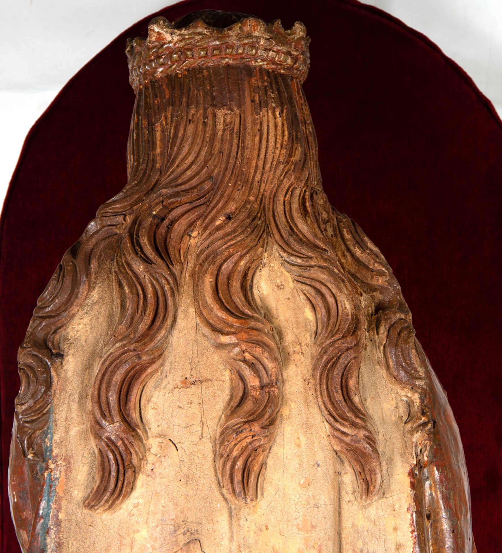 Large Virgin of Mechelen with Child in Arms, school of Mechelen, XV - XVI century - Image 17 of 18