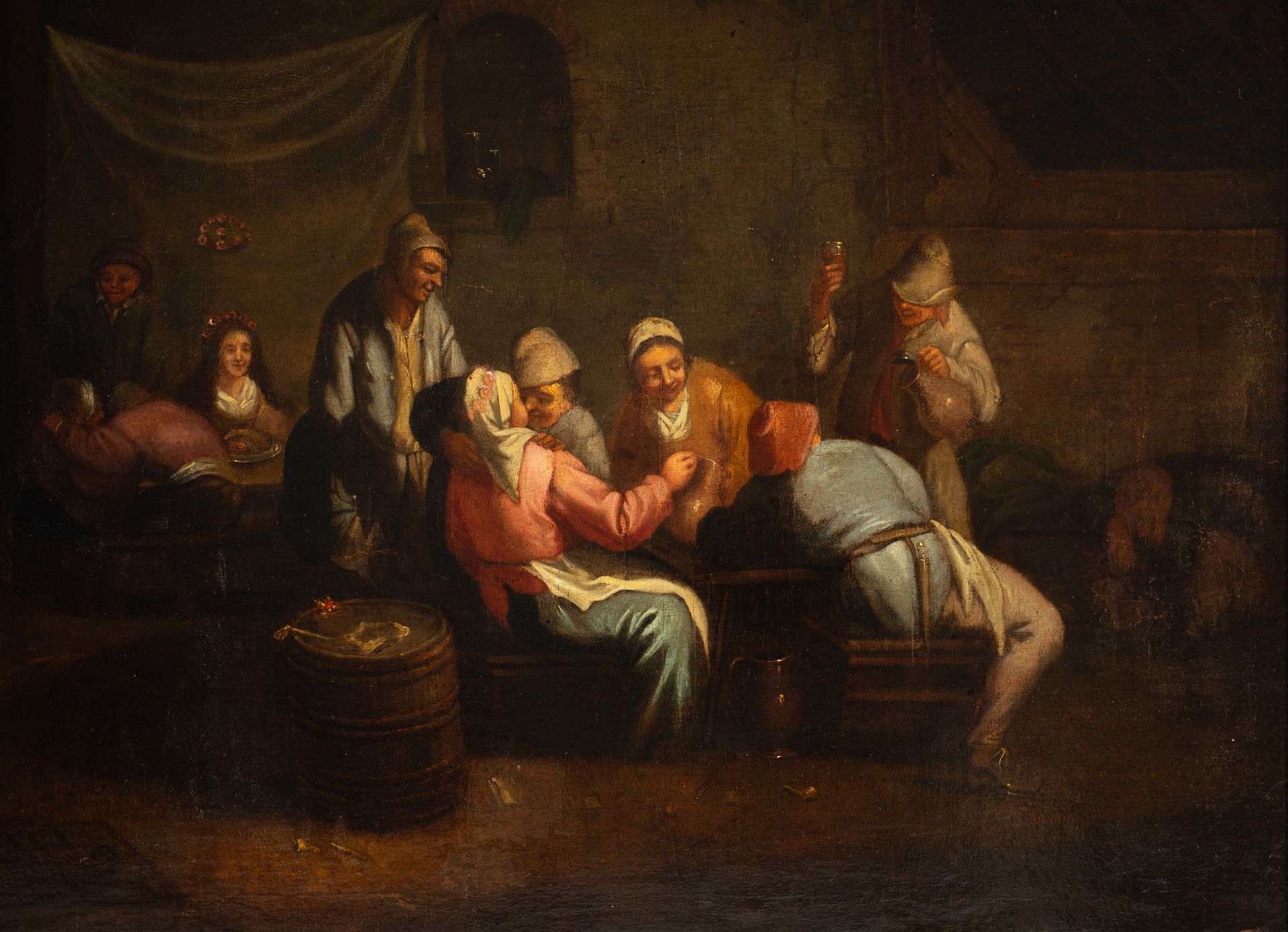 Tavern scene, signed "D. Teniers Fec.?", 17th century Flemish school - Bild 2 aus 9