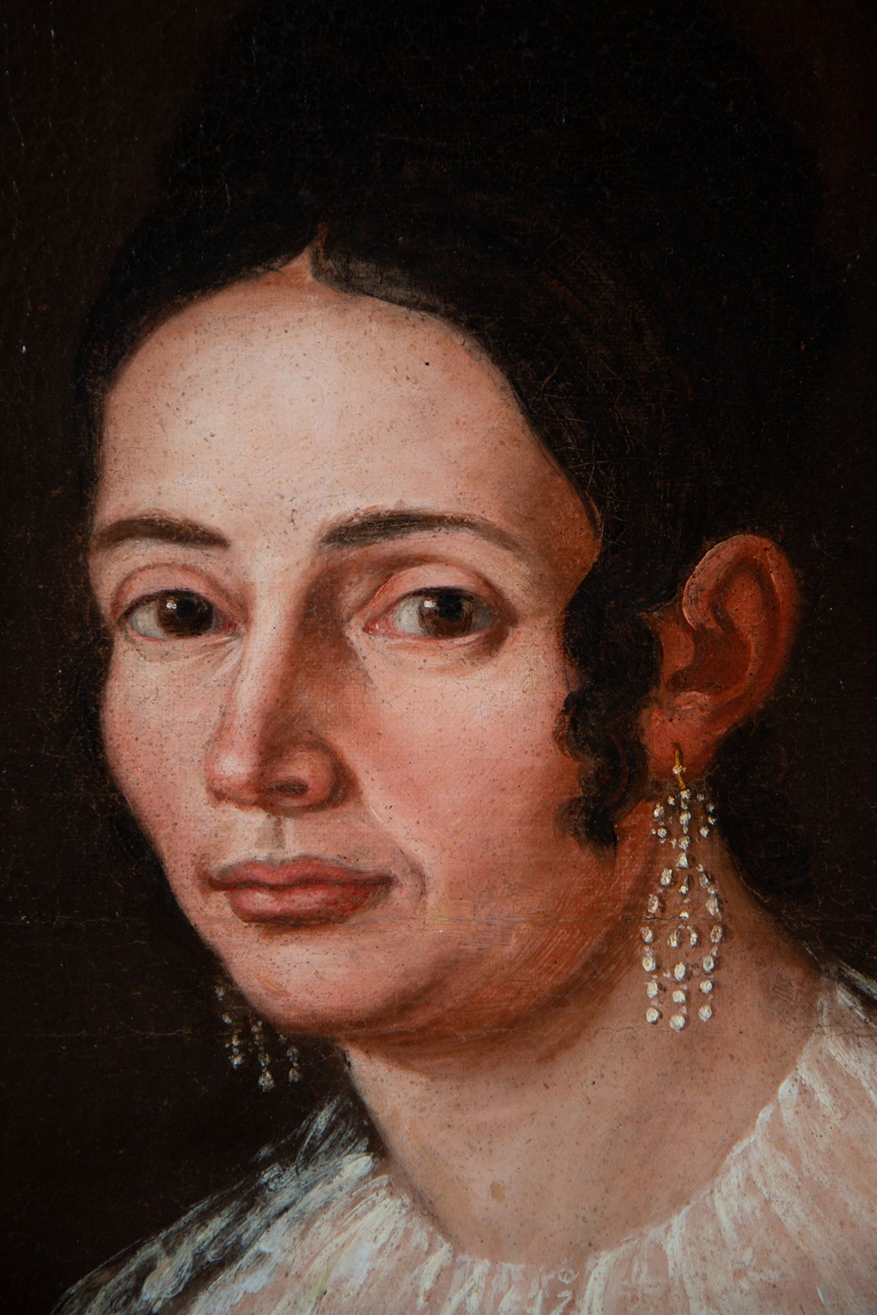 Lady portrait, 19th century Spanish school - Image 5 of 6