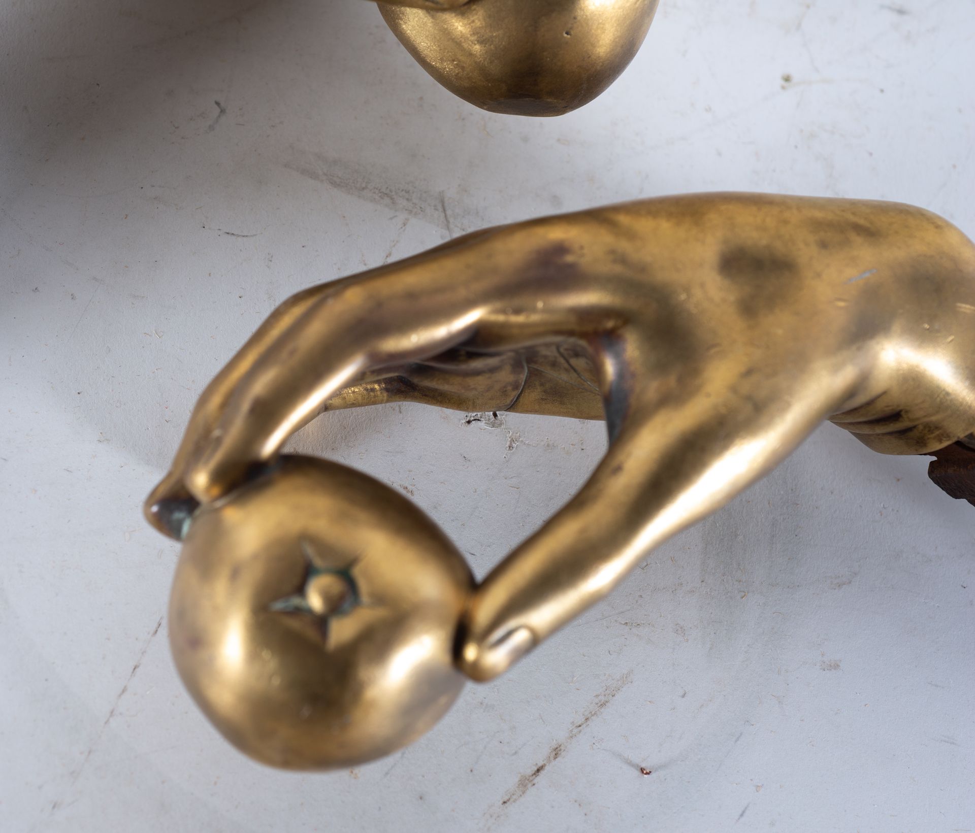 Pair of life-size Art Nouveau Door Knobs in the shape of a hand, 19th - 20th centuries