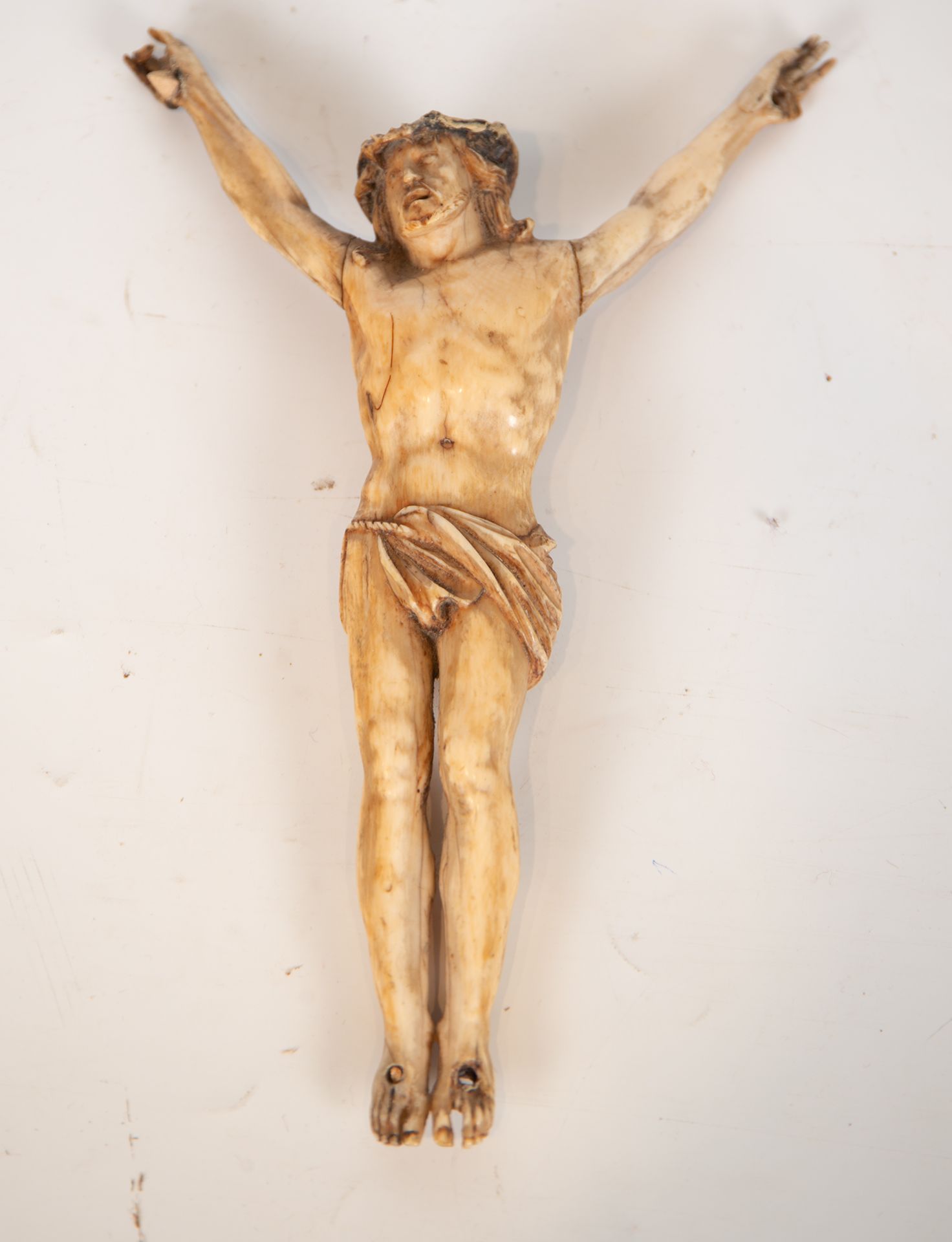Christ in Ivory with Crown of Thorns, Spain, 17th century