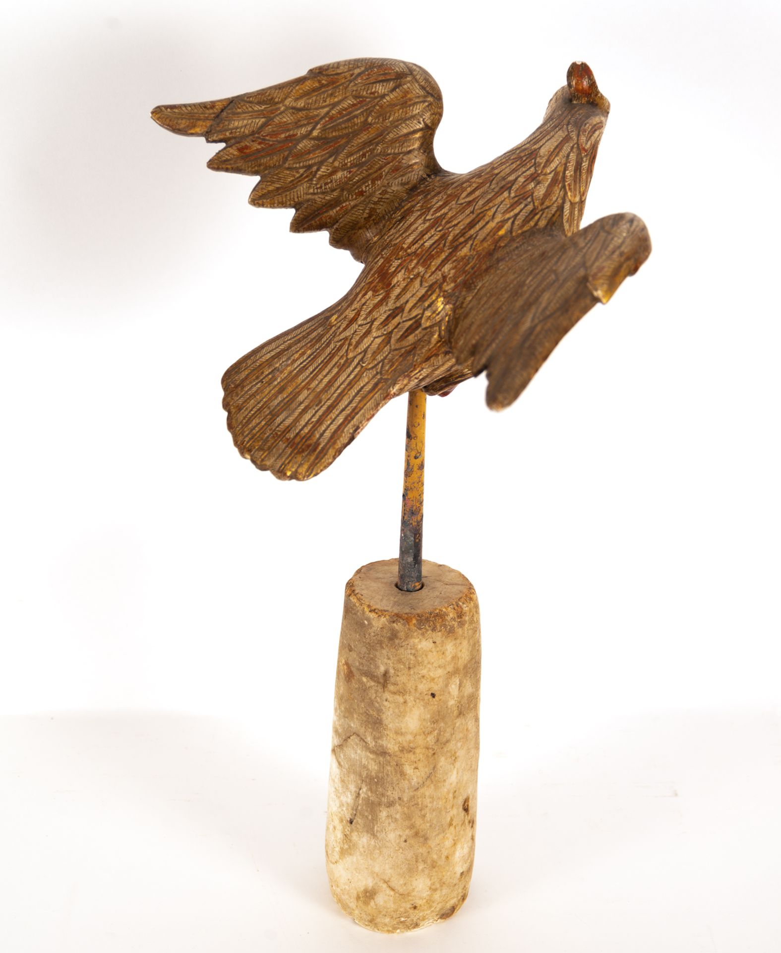 Dove representing the Holy Spirit in gilded wood, possibly Mexican colonial school, 17th century - Bild 4 aus 11