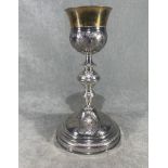 Chalice in Sterling Silver with mouth in gilt silver, XIX century