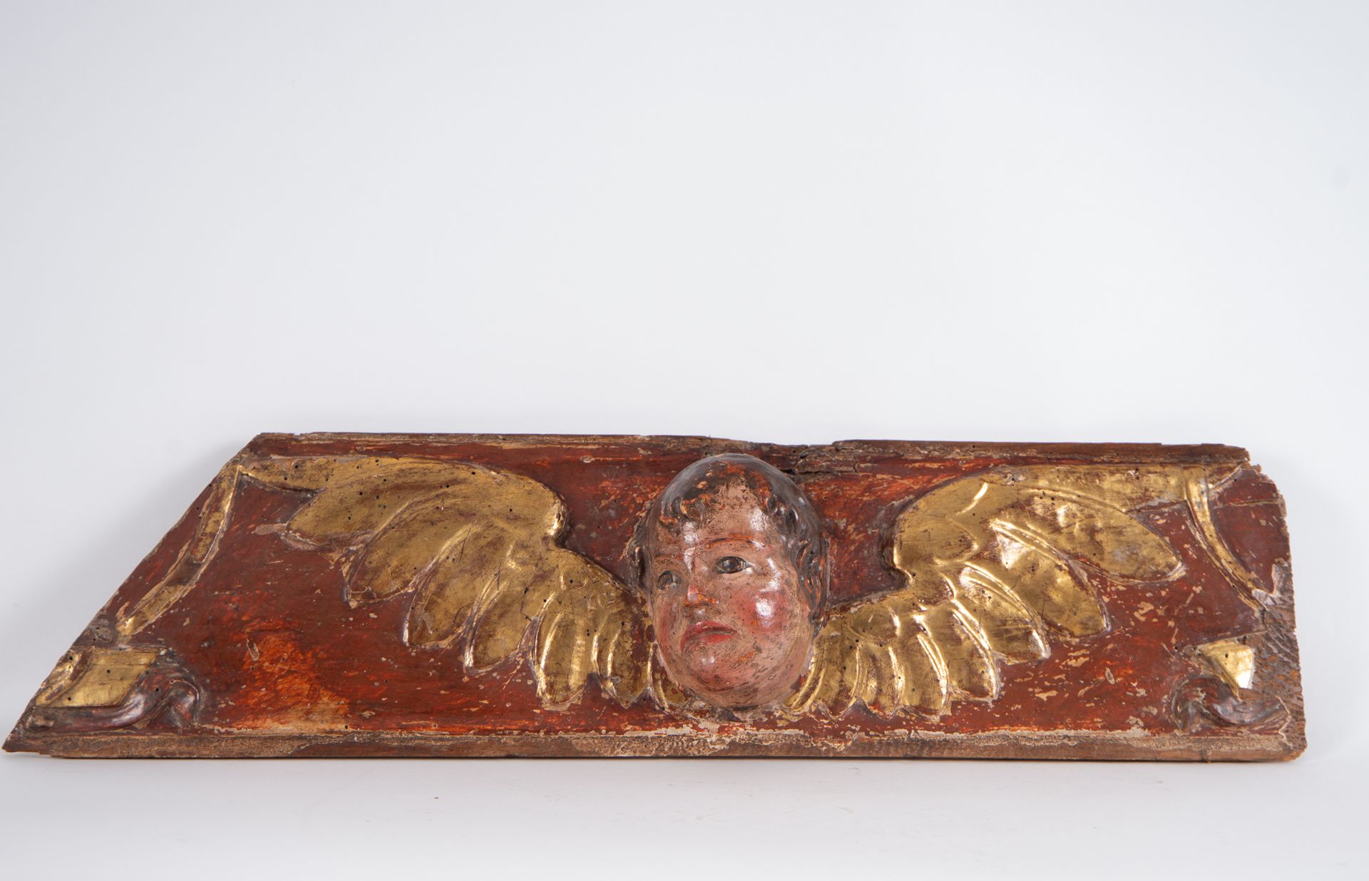 Ceiling light with Angel, Portuguese school of the 17th century