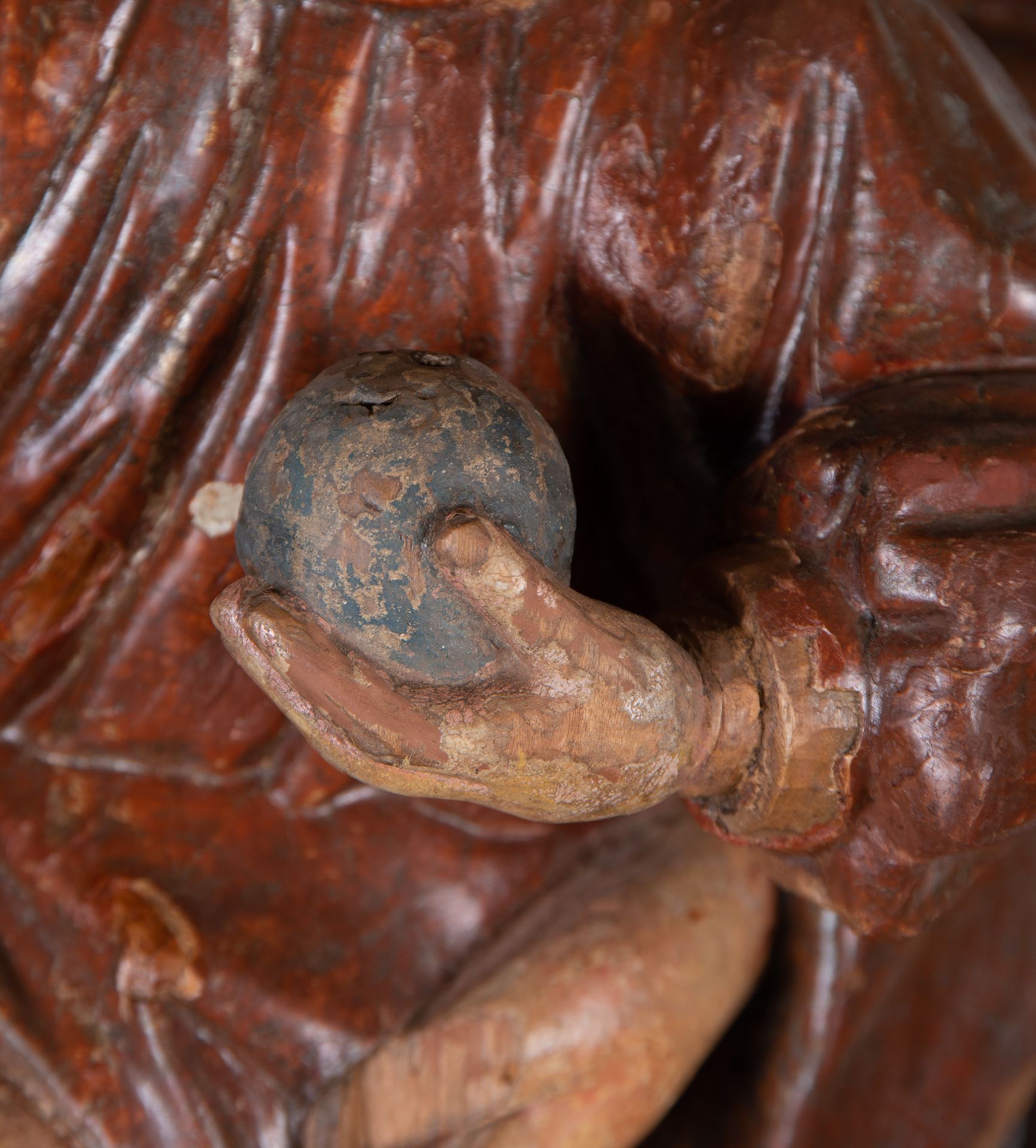 Large Virgin of Mechelen with Child in Arms, school of Mechelen, XV - XVI century - Image 5 of 18