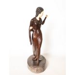 Lady in Bronze and Ivory, Chryselephantine sculpture, early 20th century European school, following