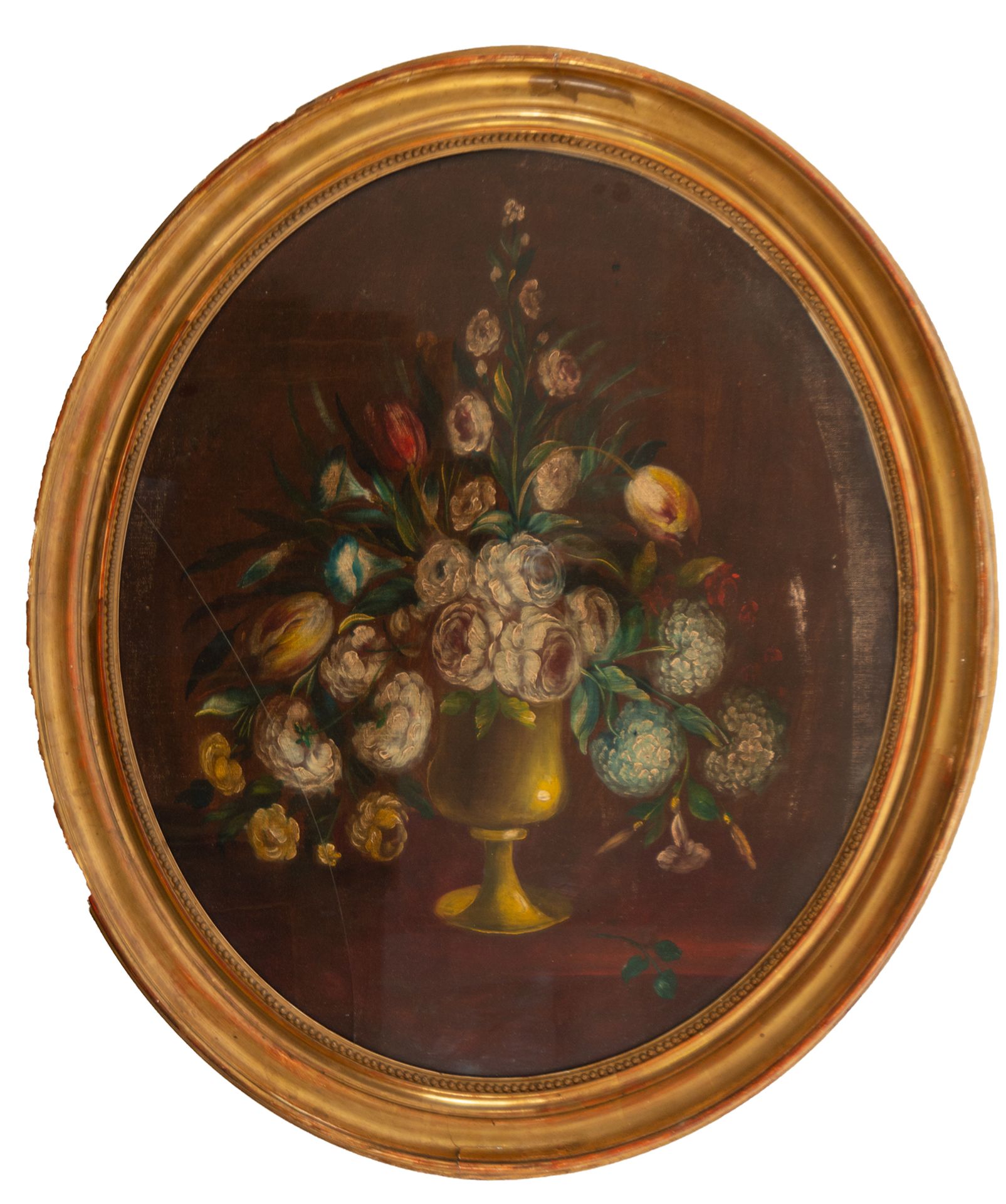 Pair of Oval Vases, 19th century Italian school