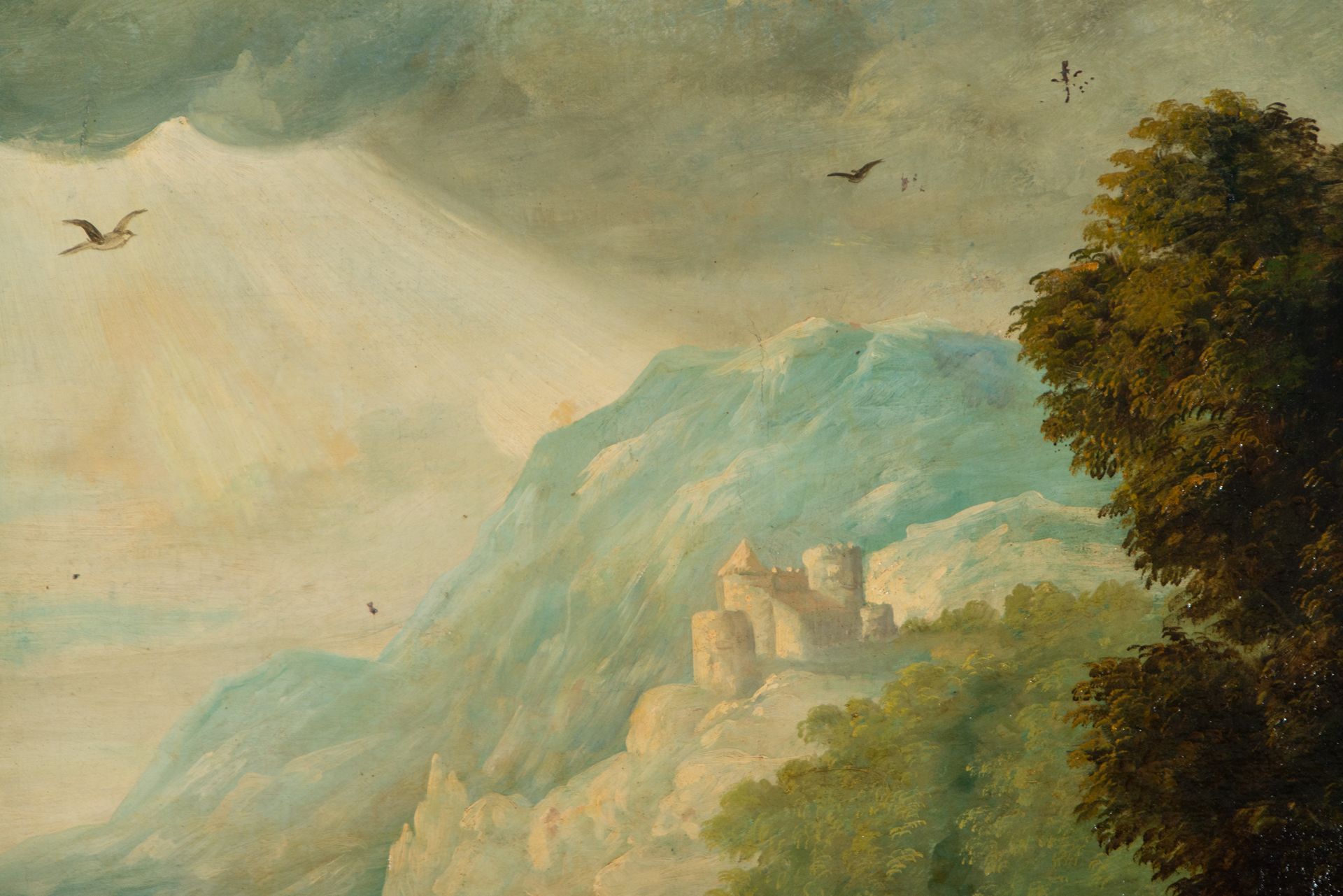 Large Mountain Landscape, Italo-Flemish school of the 18th century - Bild 4 aus 8