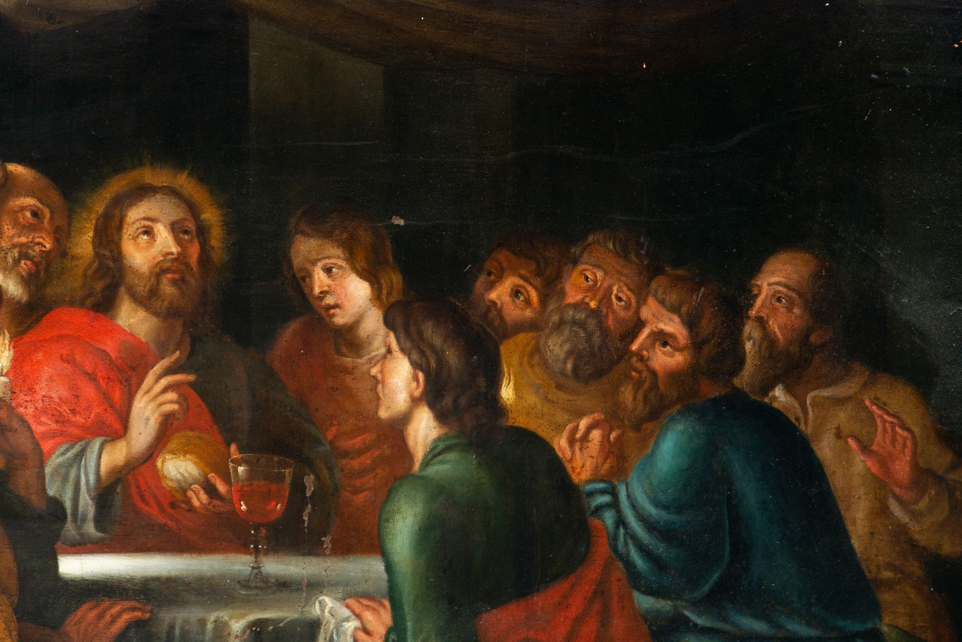 Christ Blessing the Bread, 17th century Italian school - Bild 4 aus 4