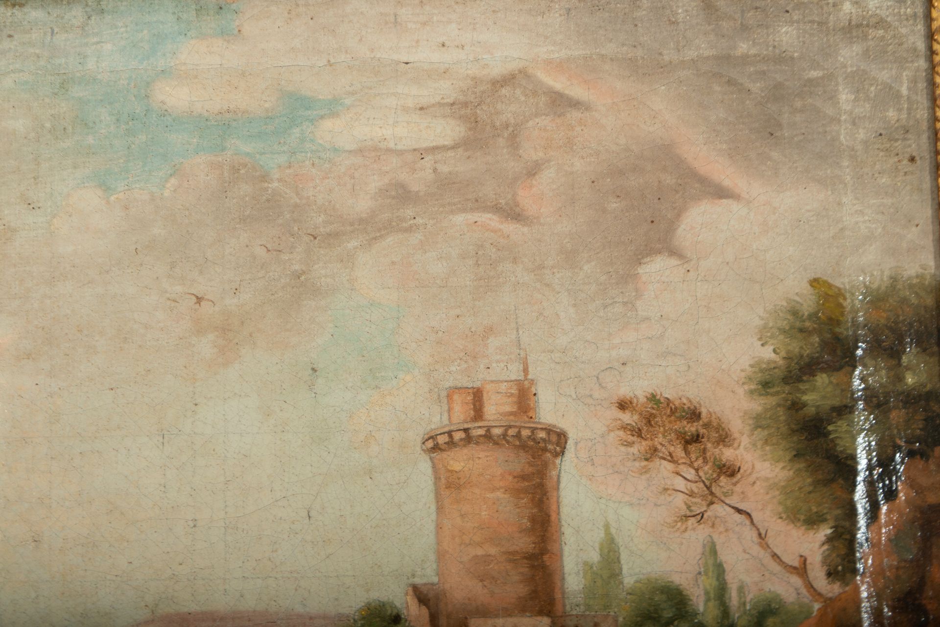 View of a Port, 18th century Italian school - Bild 3 aus 6