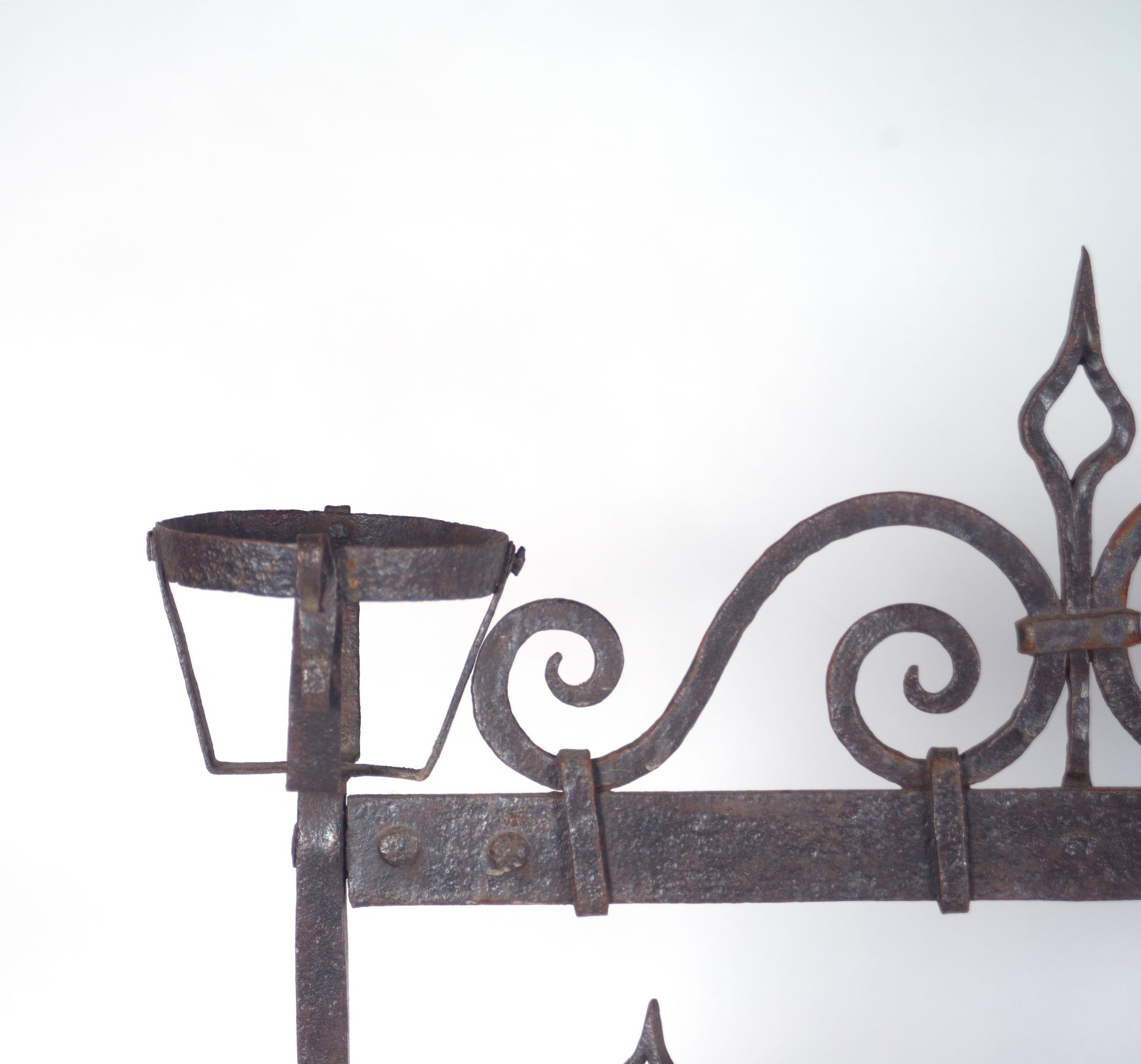 Large Italian andiron in forge, 17th century - Image 5 of 6