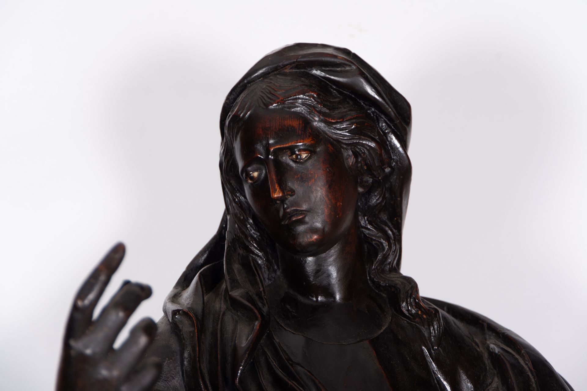 Wood carving of Penitent Magdalen, Italian school from the end of the 17th century - Bild 2 aus 8