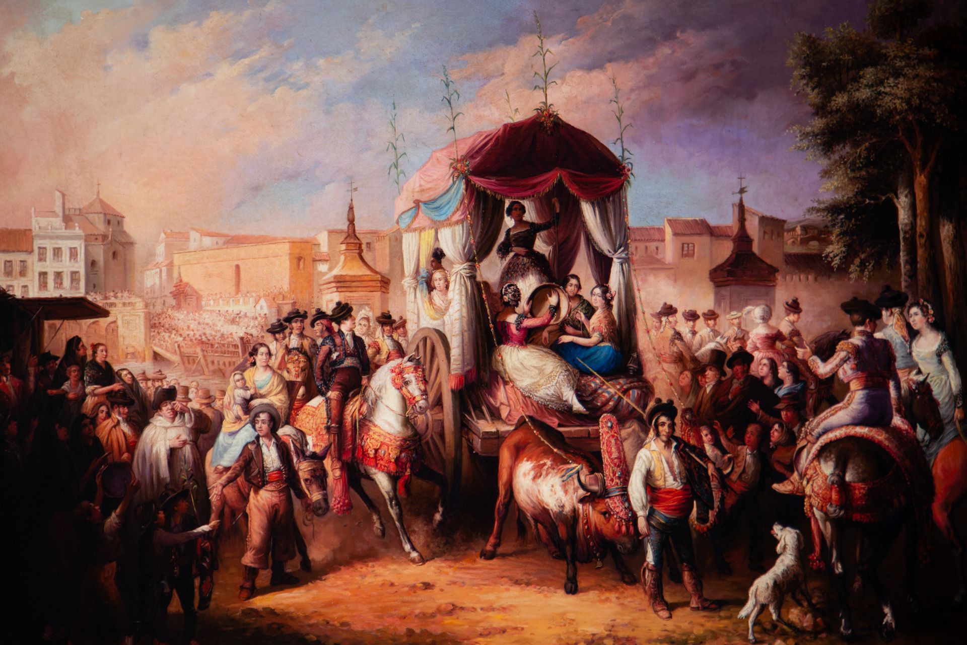 Bullfighting Festival, 19th century Spanish school, signed Rodríguez Guzmán, 19th century Spanish sc - Bild 2 aus 7