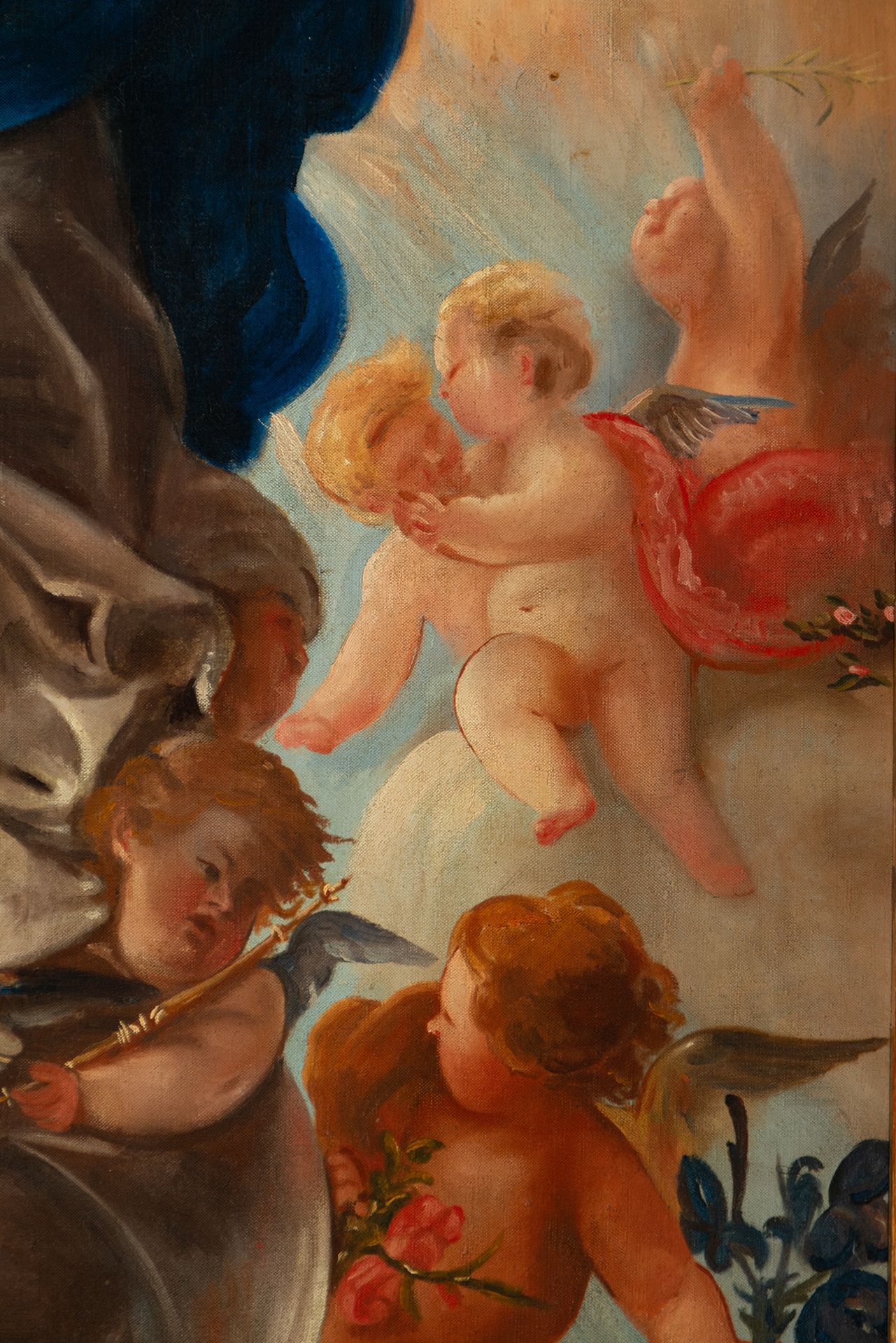 Large Immaculate Virgin surrounded by Angels, 19th century Italian school - Bild 6 aus 8