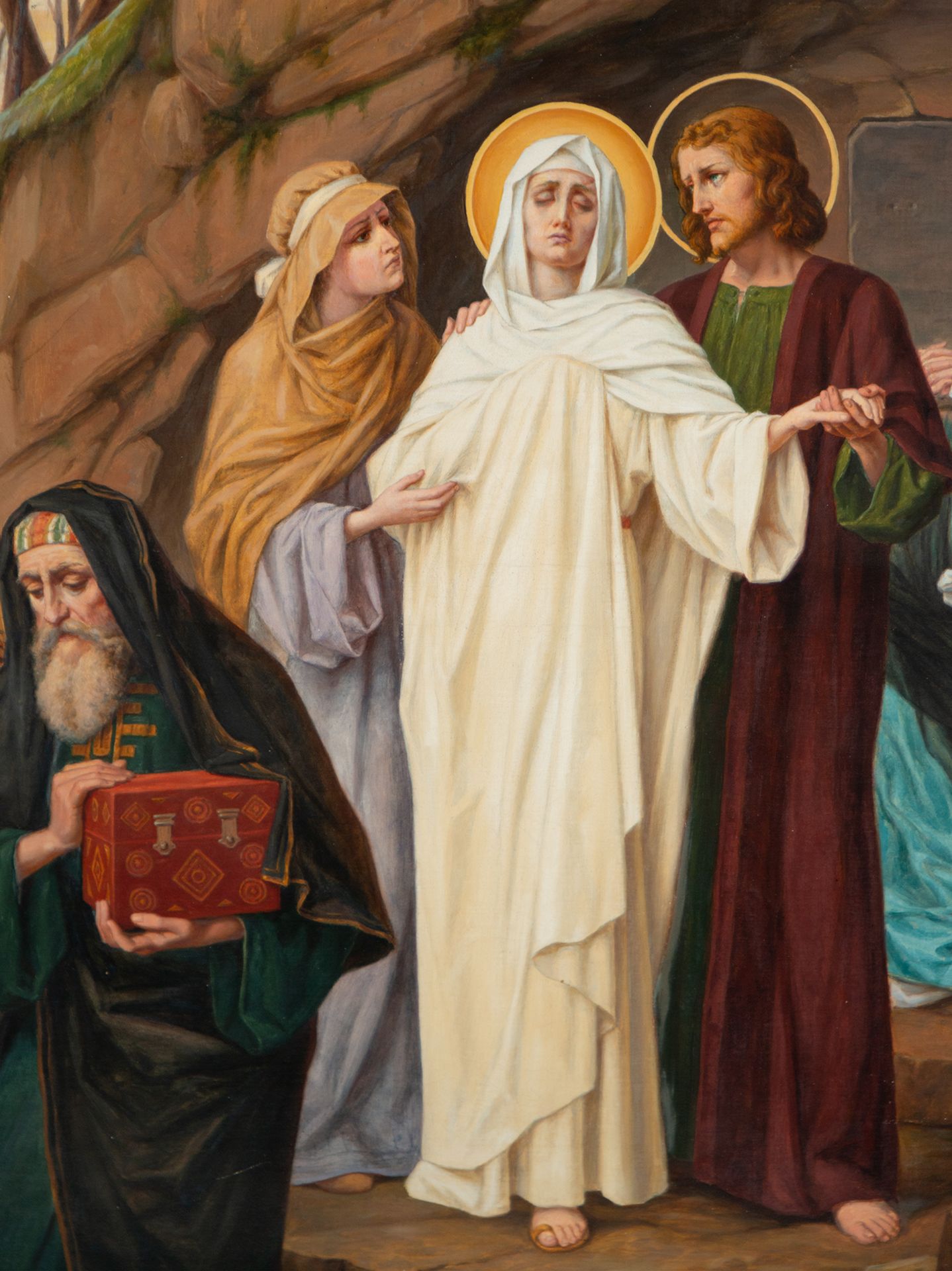 Virgin Mary Next to Saint John at the exit of the Sepulchre, Italian school of the 19th century - Bild 2 aus 5