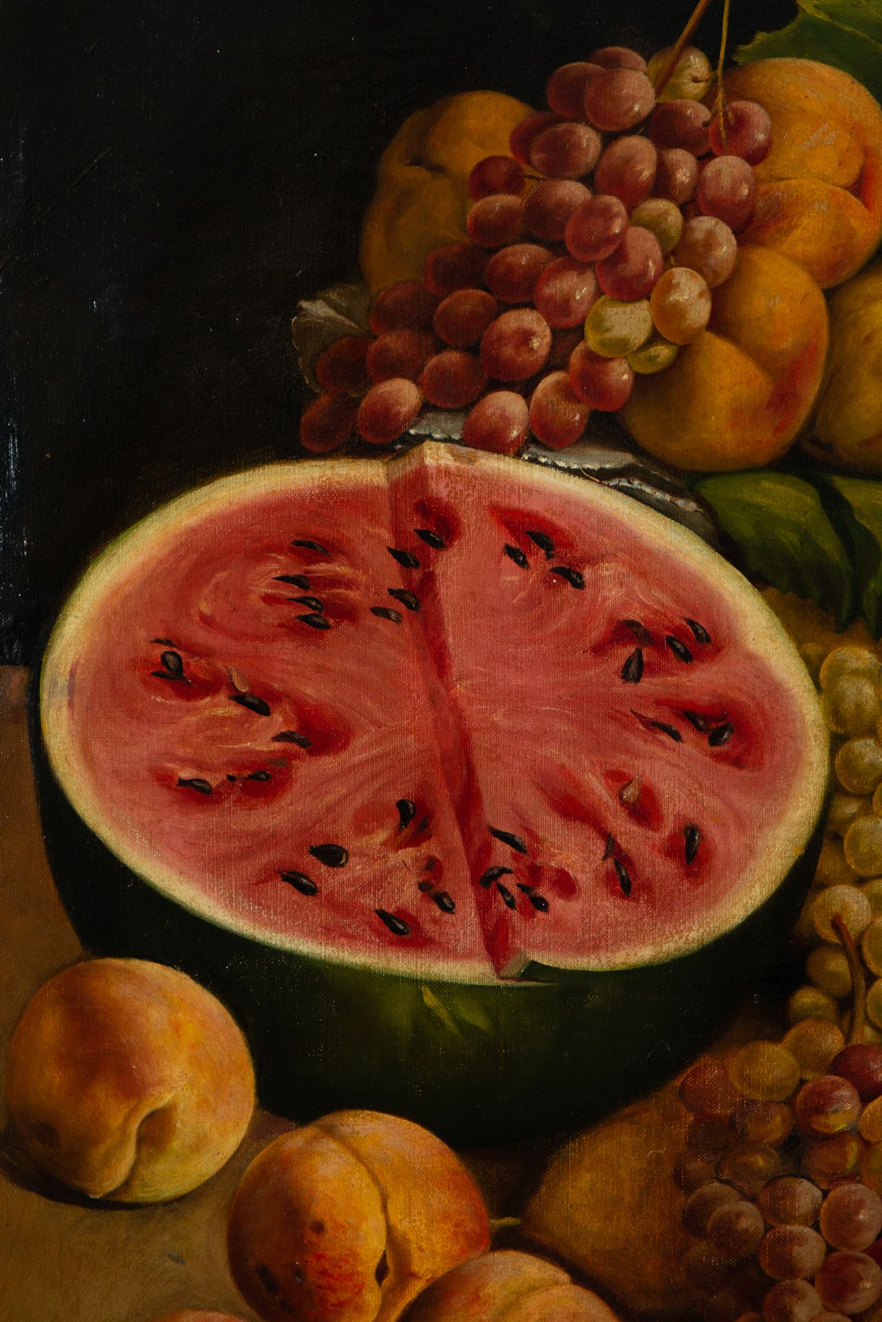 Fruit Still Life, 19th century Spanish school, signed N. Manzano, 1898 - Image 4 of 7