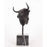 Head of a Bull, 20th century Spanish school, signed H. Martín