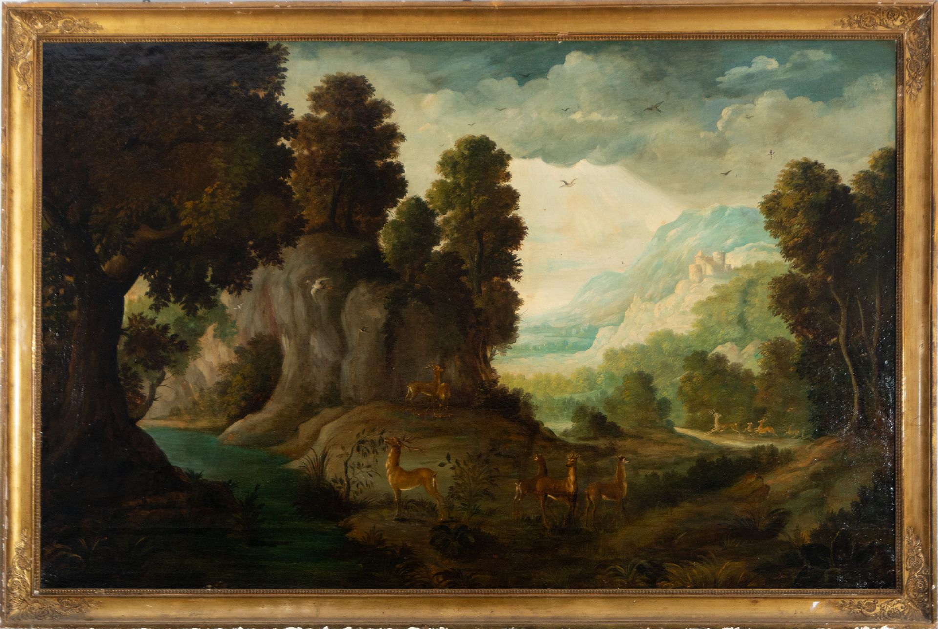 Large Mountain Landscape, Italo-Flemish school of the 18th century