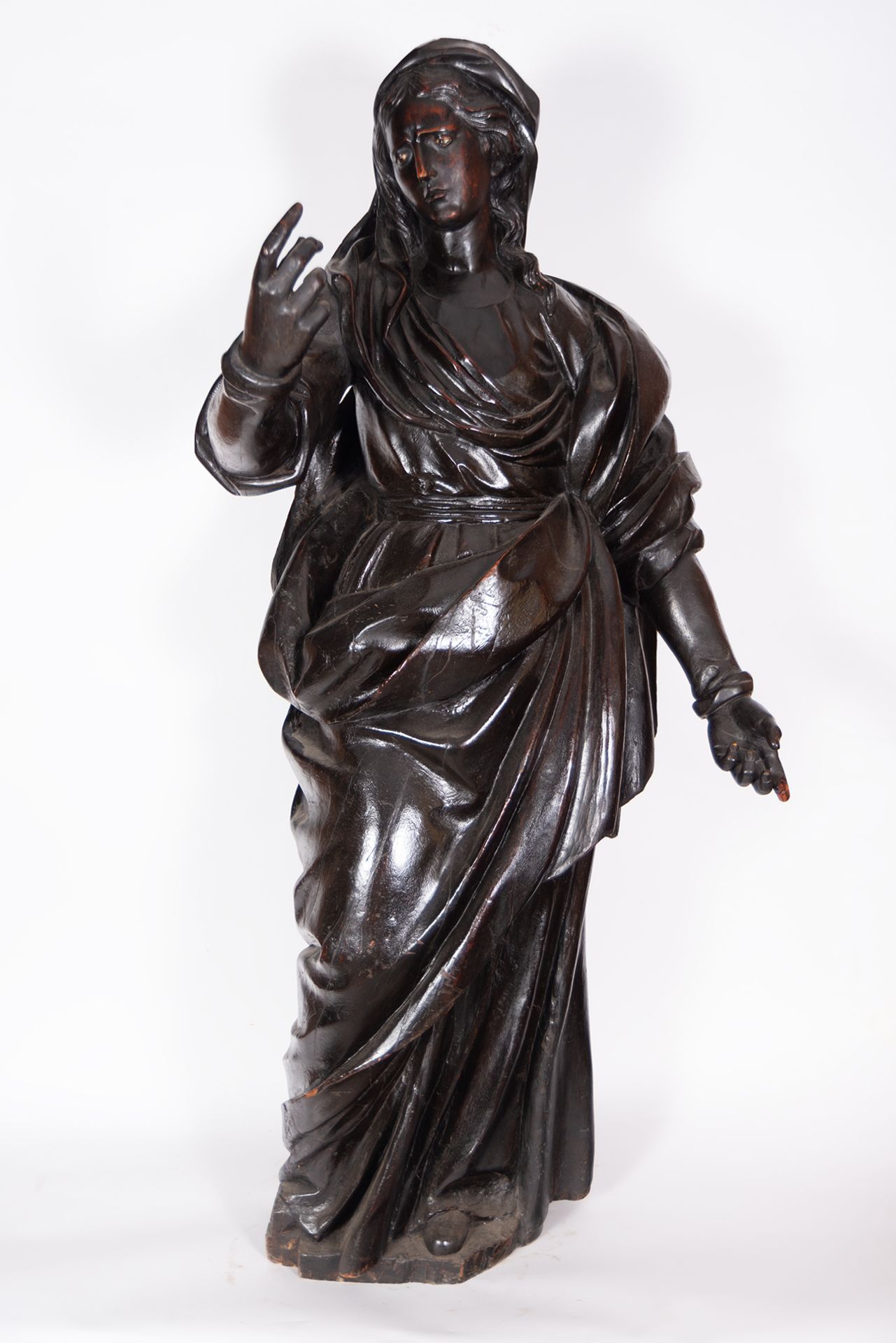 Wood carving of Penitent Magdalen, Italian school from the end of the 17th century